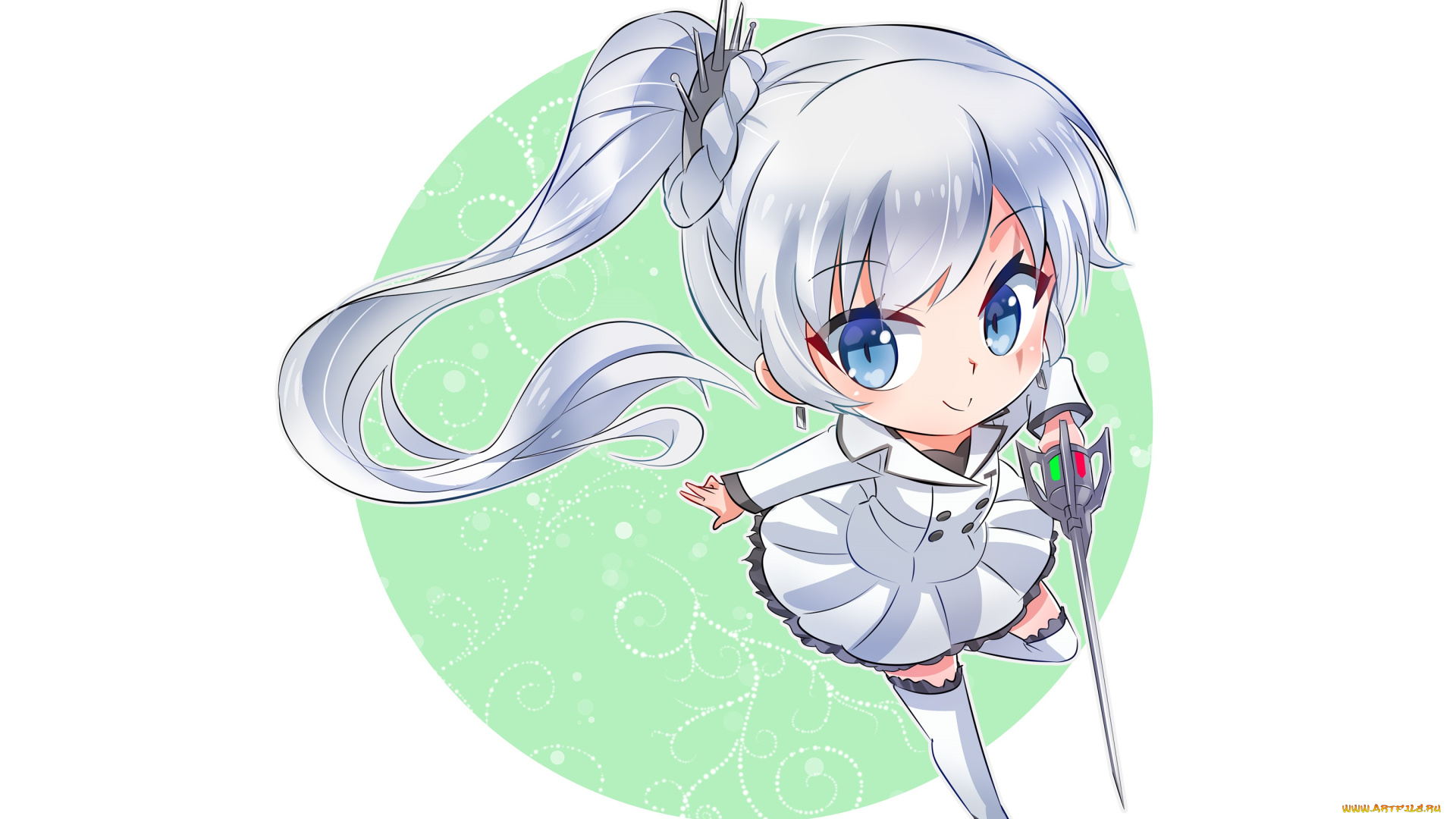 аниме, rwby, фон, взгляд, девушка