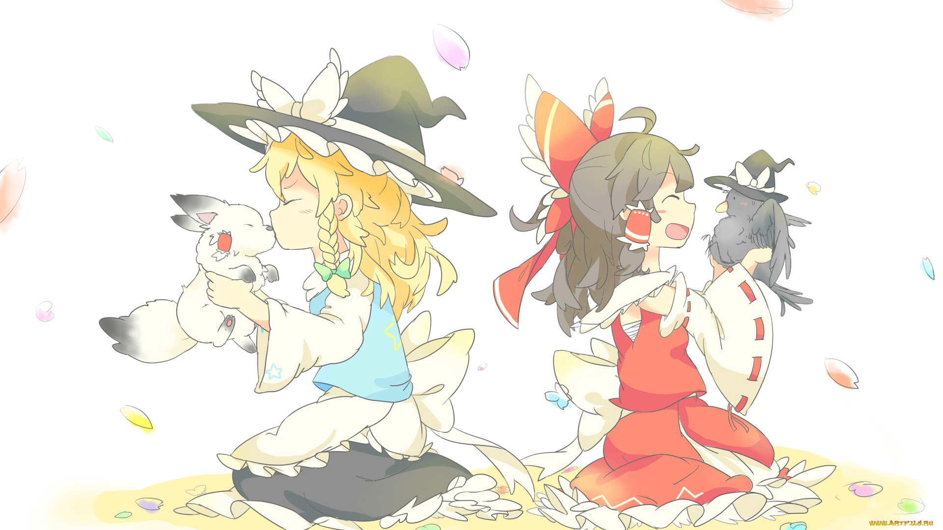 аниме, touhou, девочки