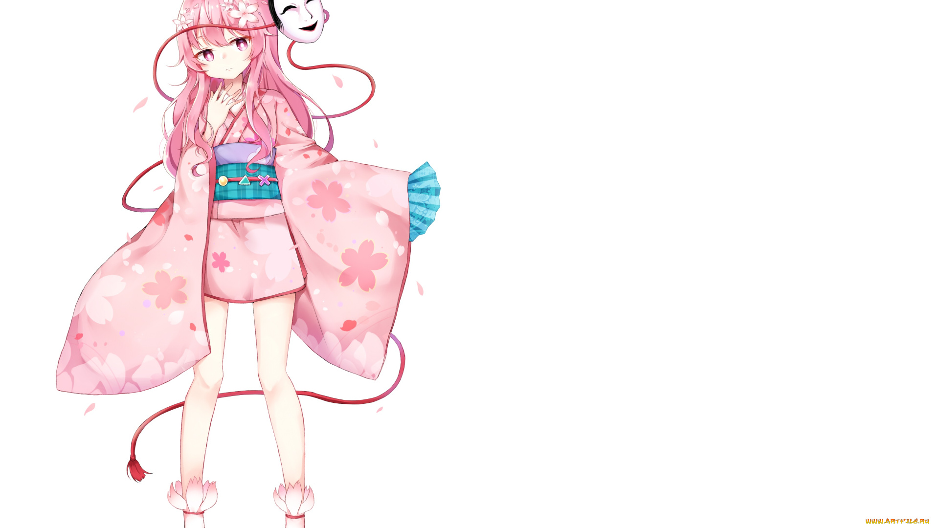 аниме, touhou, девушка, взгляд, фон