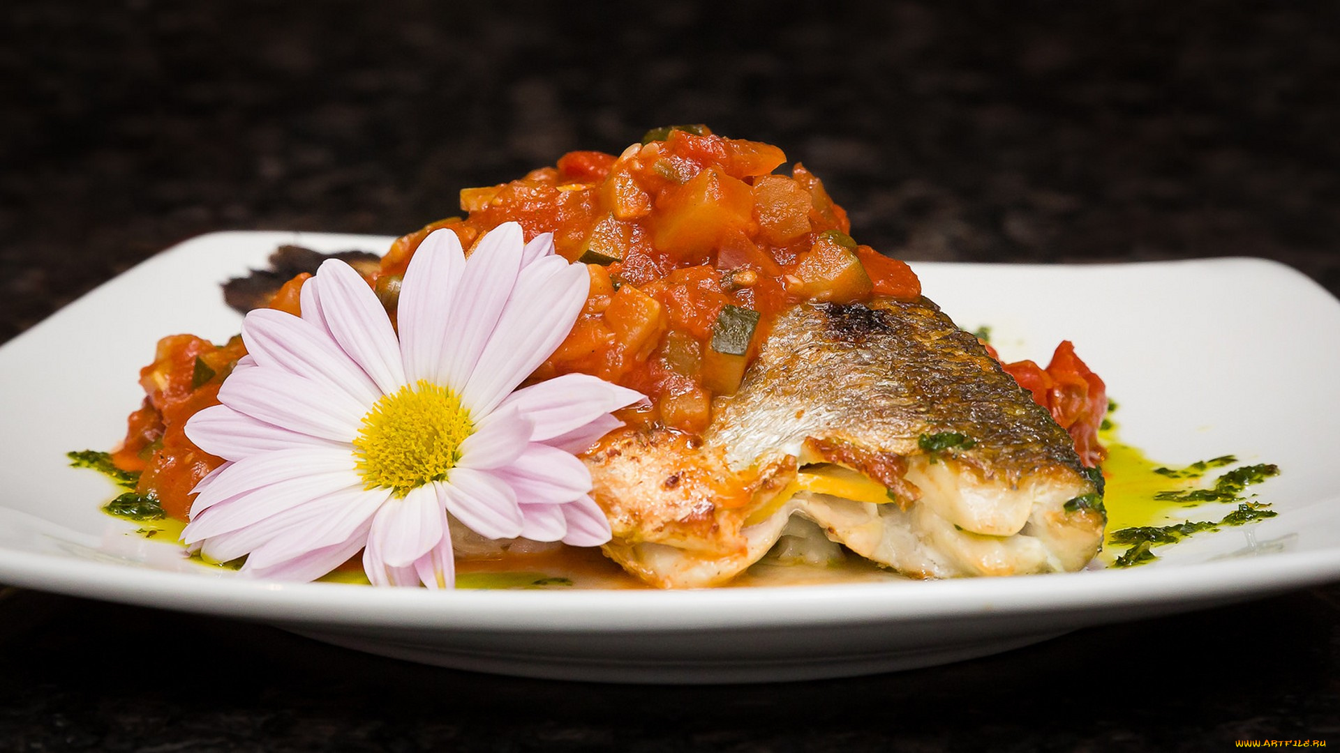 еда, рыбные, блюда, , с, морепродуктами, снедь