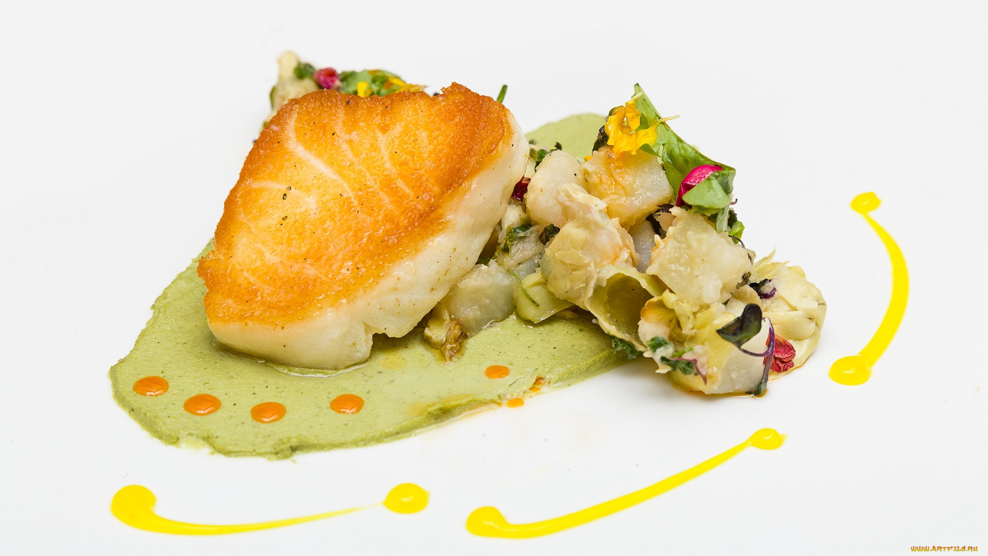 еда, рыбные, блюда, , с, морепродуктами, снедь