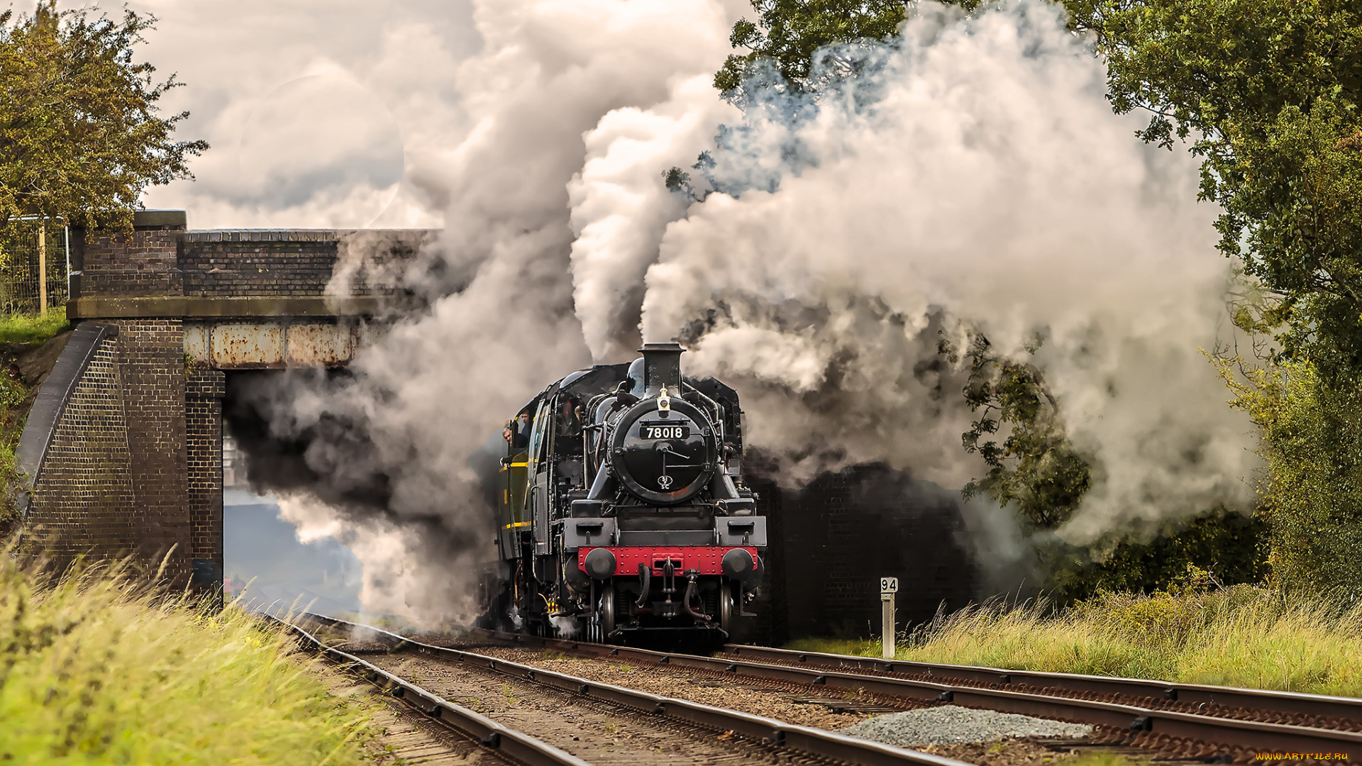 техника, паровозы, локомотив, состав