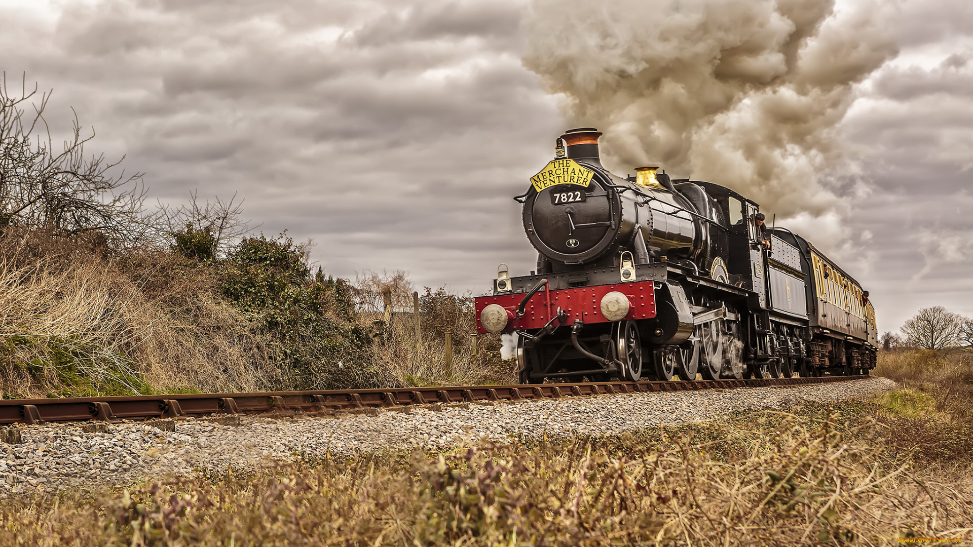 техника, паровозы, локомотив, состав