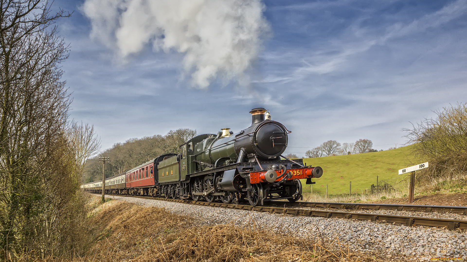 техника, паровозы, локомотив, состав