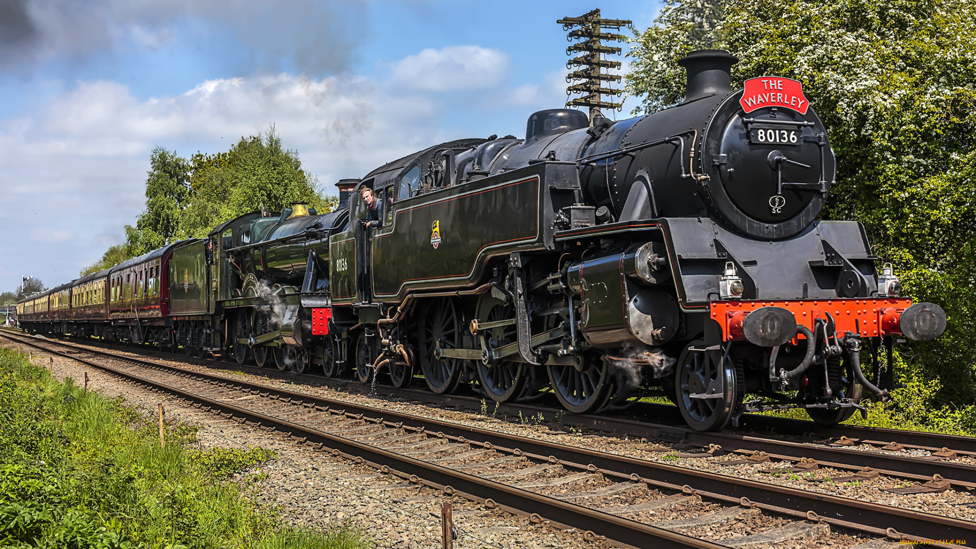 техника, паровозы, состав, локомотив