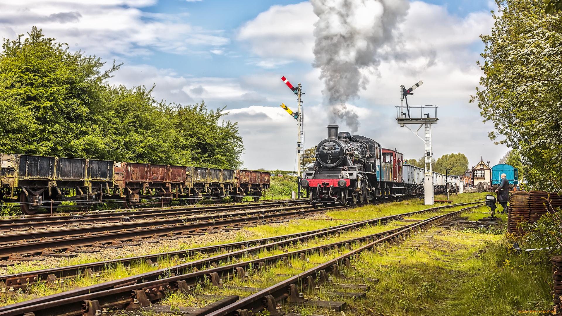 техника, паровозы, состав, локомотив