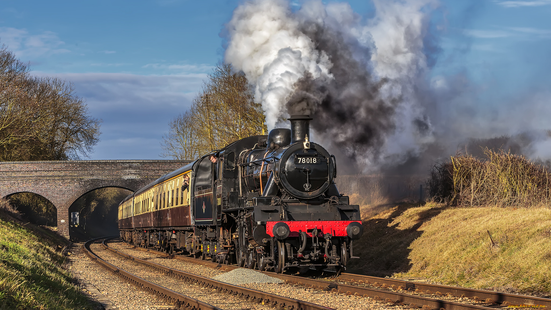 техника, паровозы, состав, локомотив