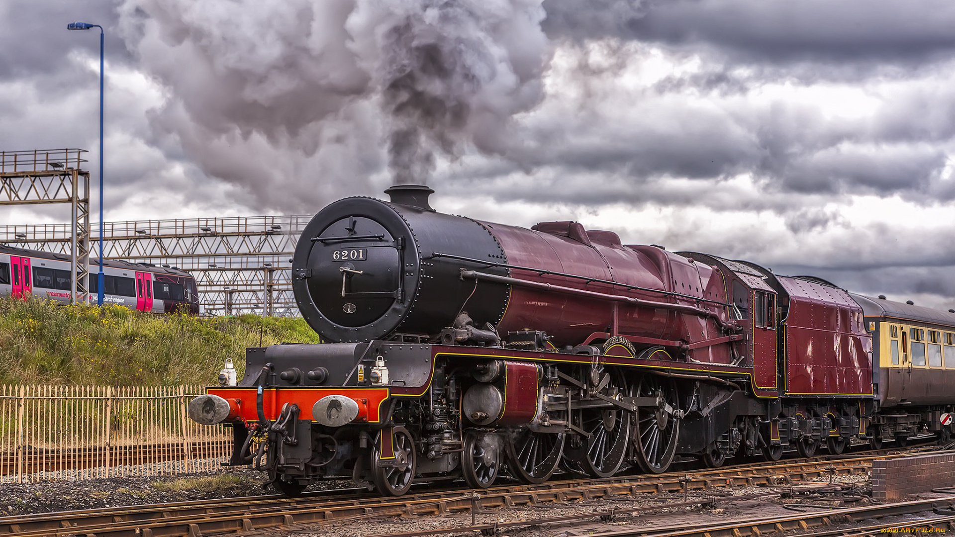 техника, паровозы, состав, локомотив