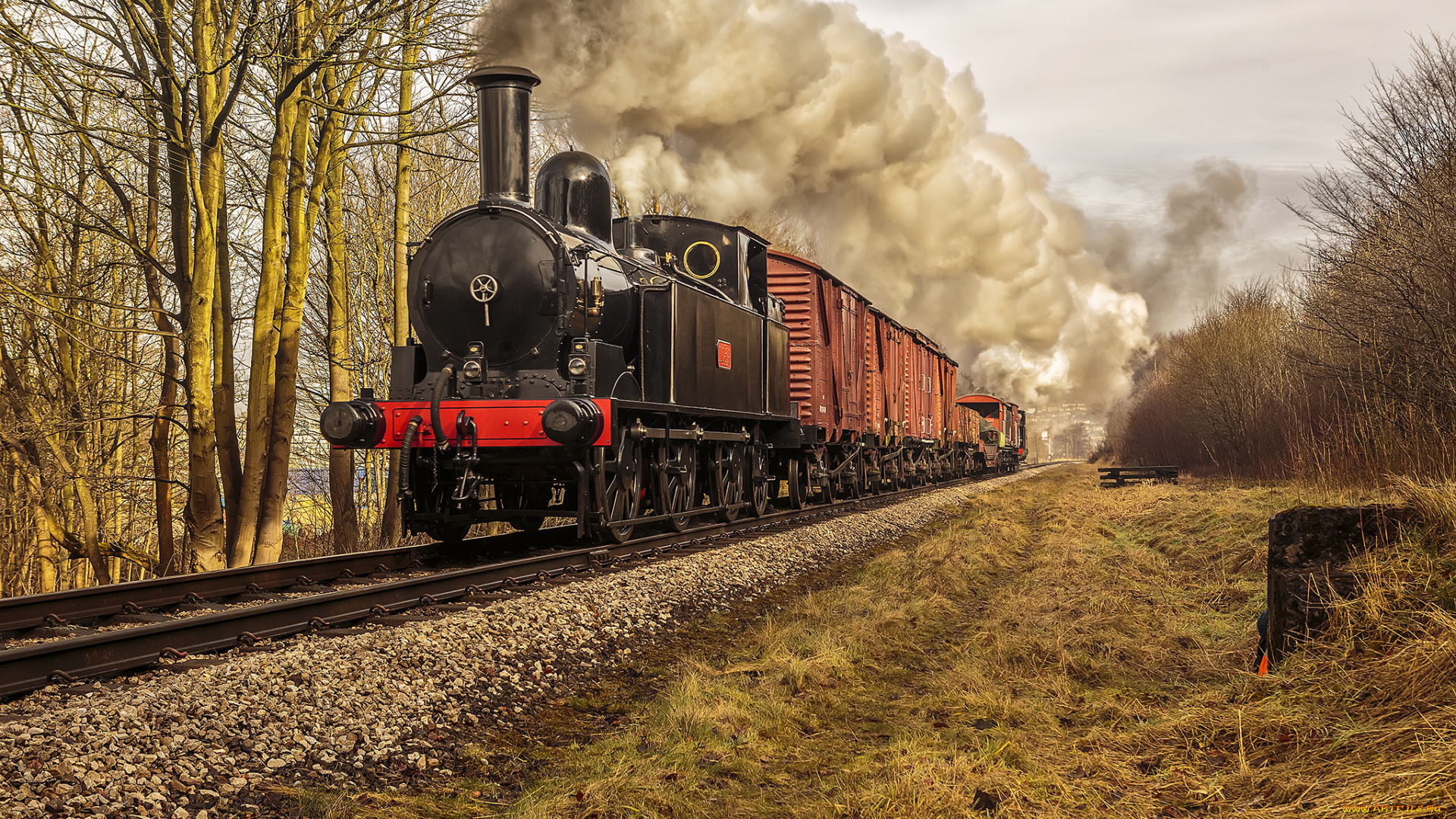 техника, паровозы, состав, локомотив