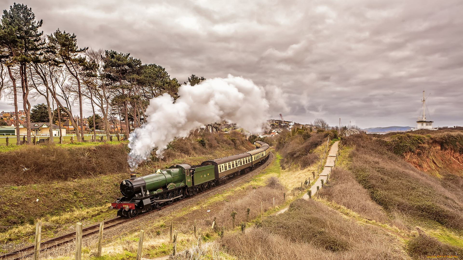 техника, паровозы, состав, локомотив