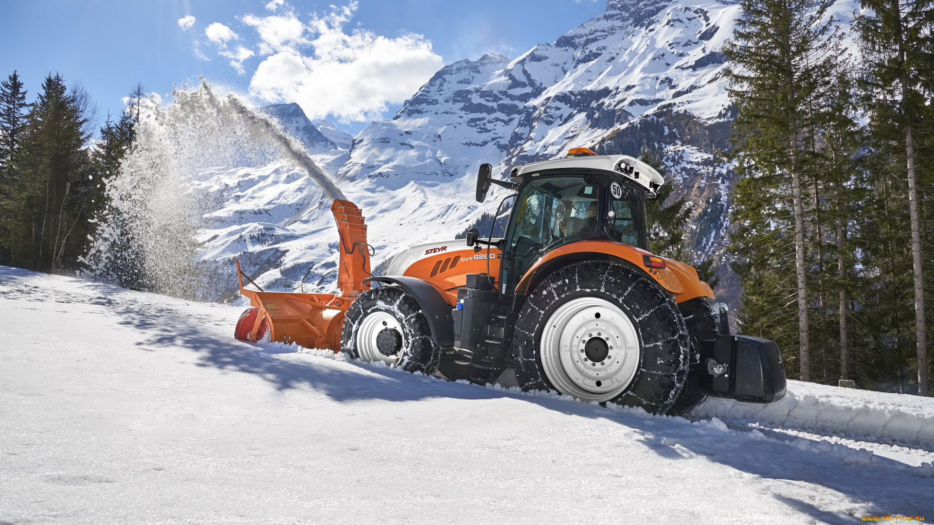 техника, снегоуборочная, техника, steyr