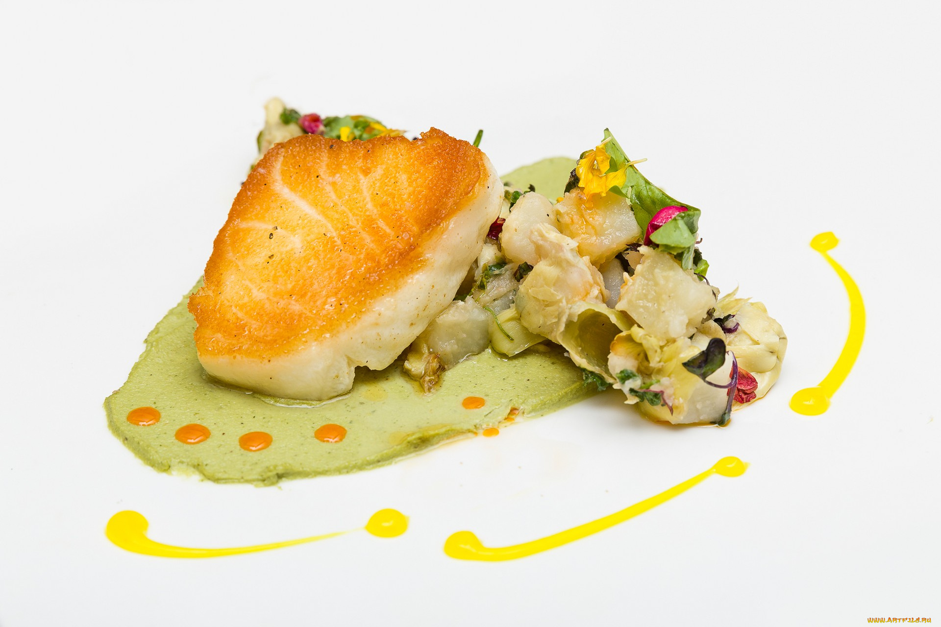 еда, рыбные, блюда, , с, морепродуктами, снедь