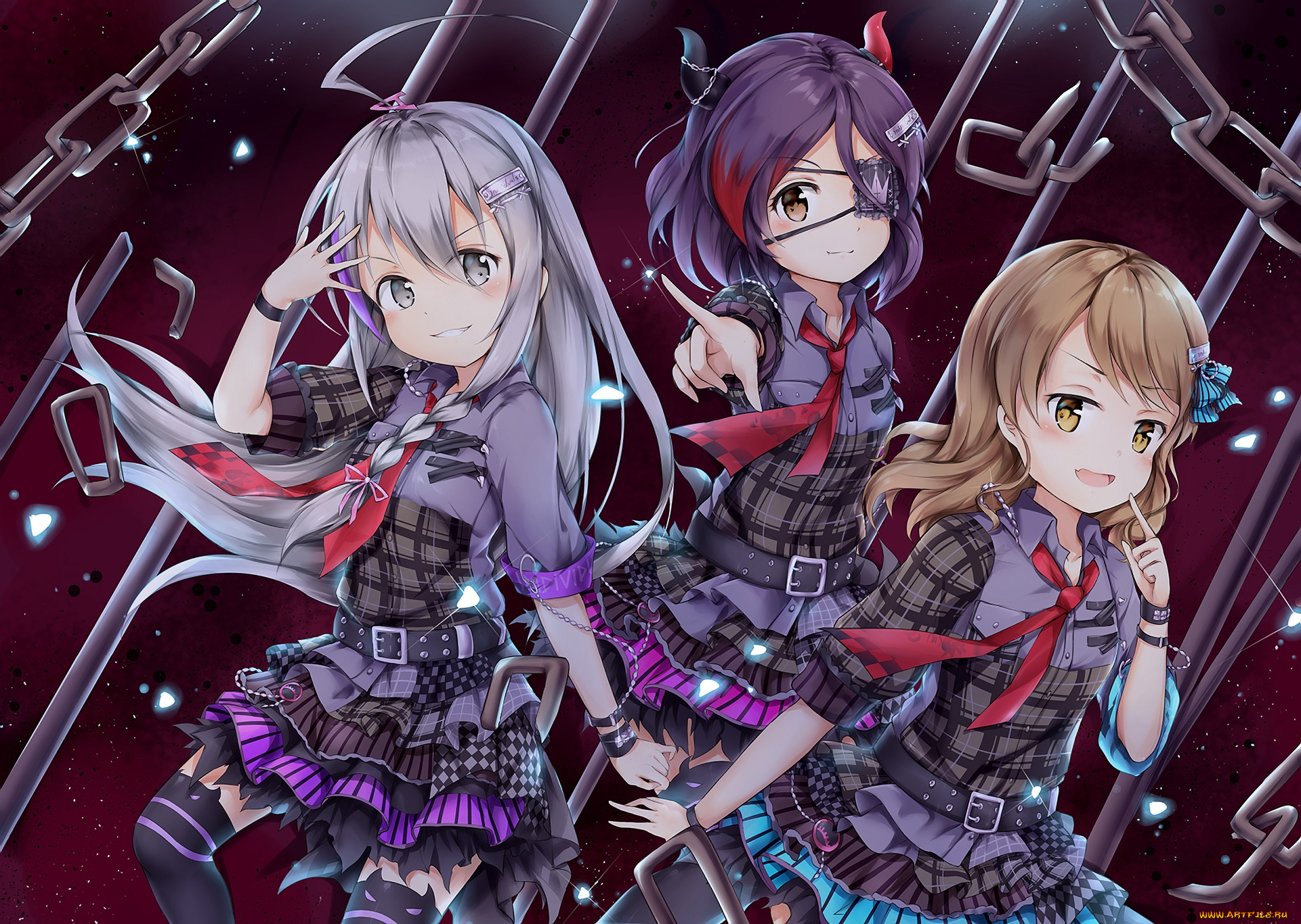 аниме, idolm@ster, фон, взгляд, девушки