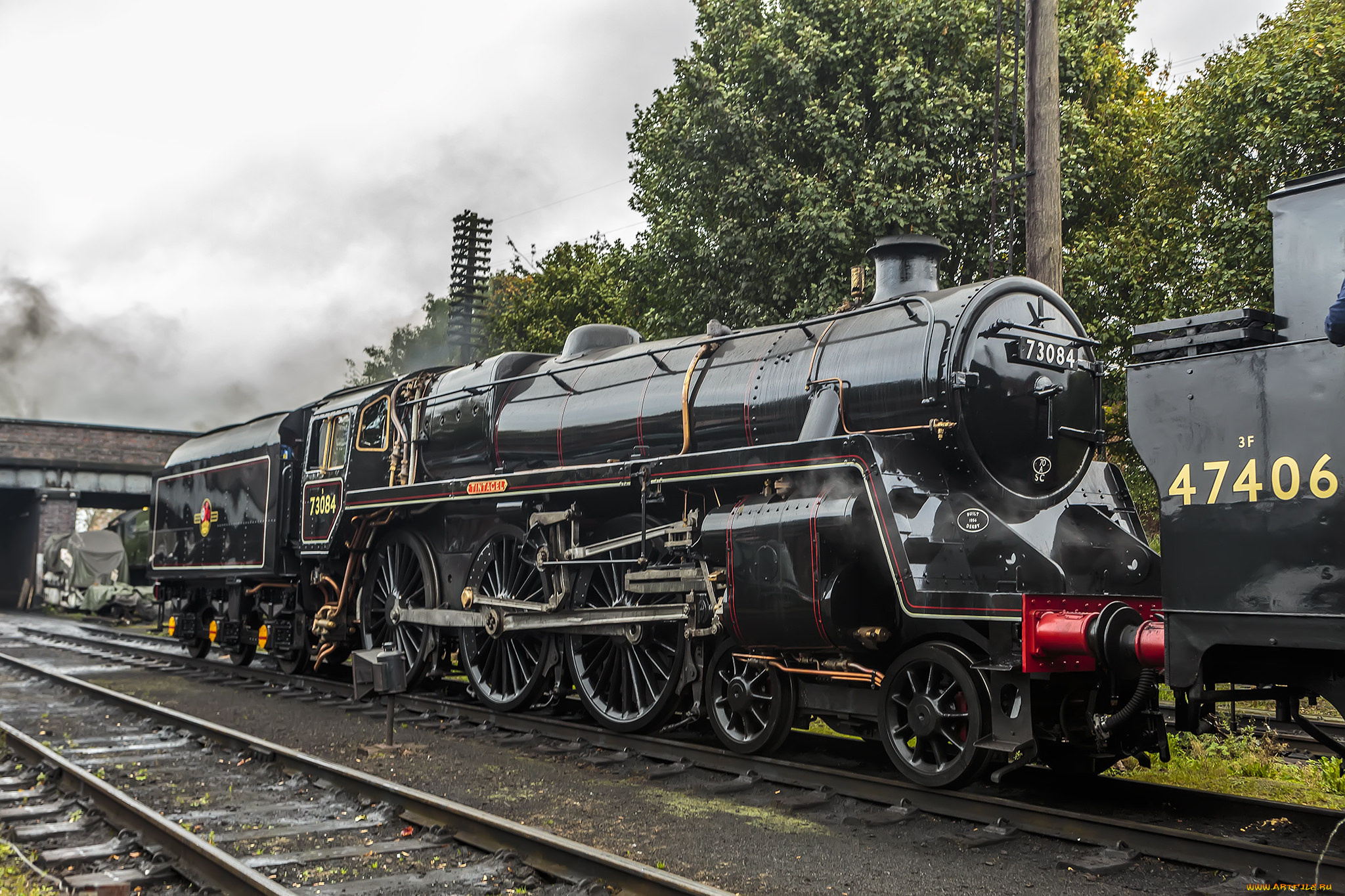 техника, паровозы, локомотив, состав