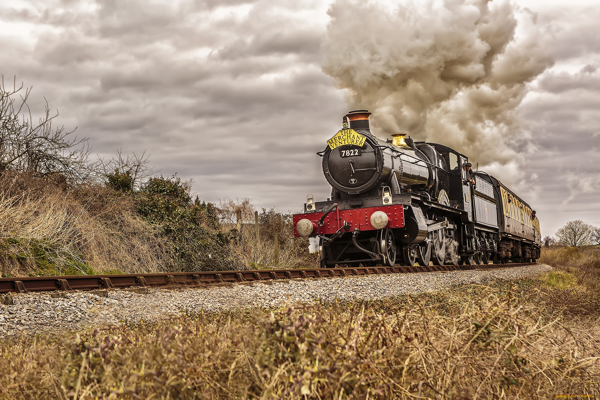 техника, паровозы, локомотив, состав