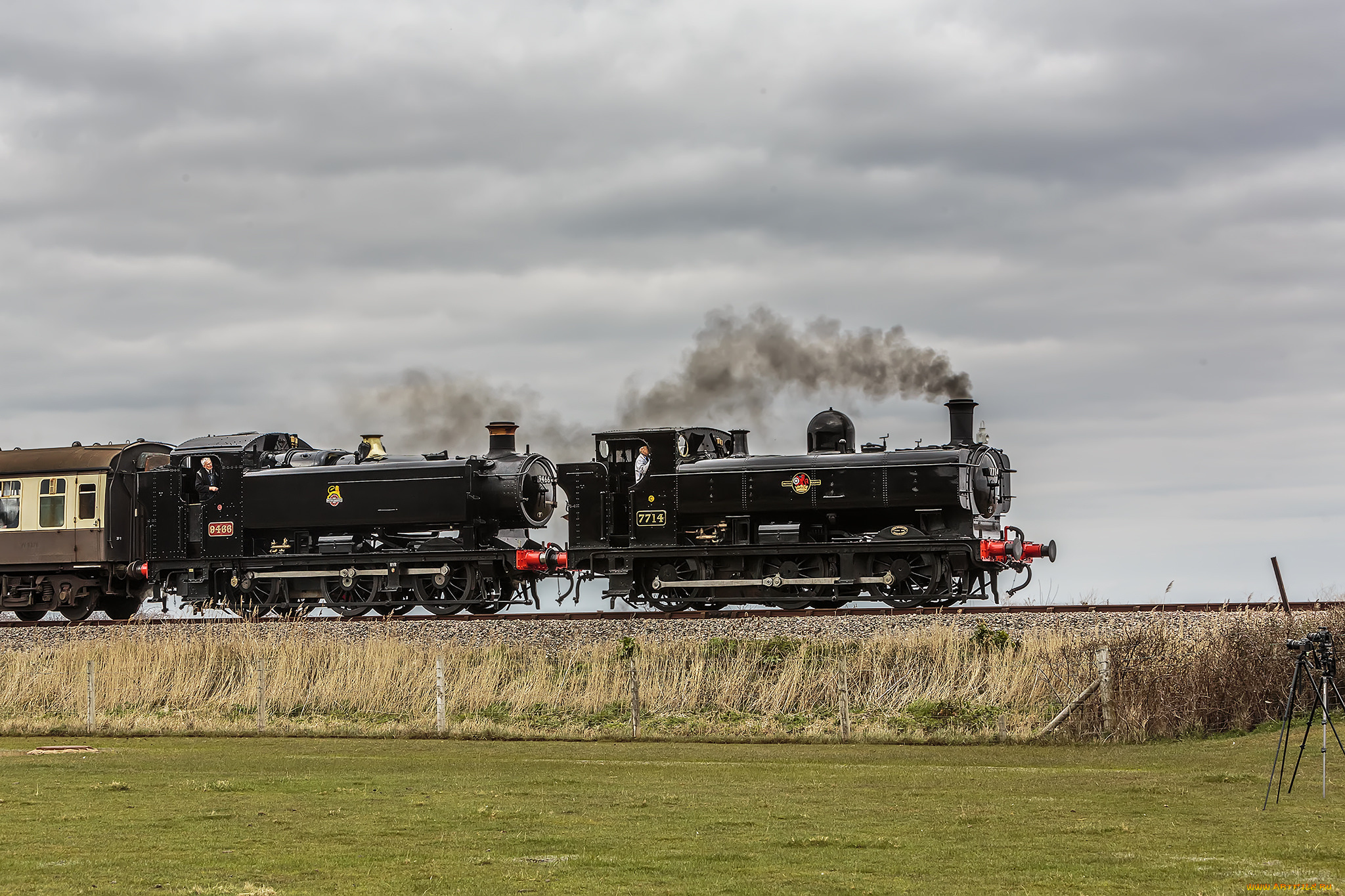 техника, паровозы, локомотив, состав