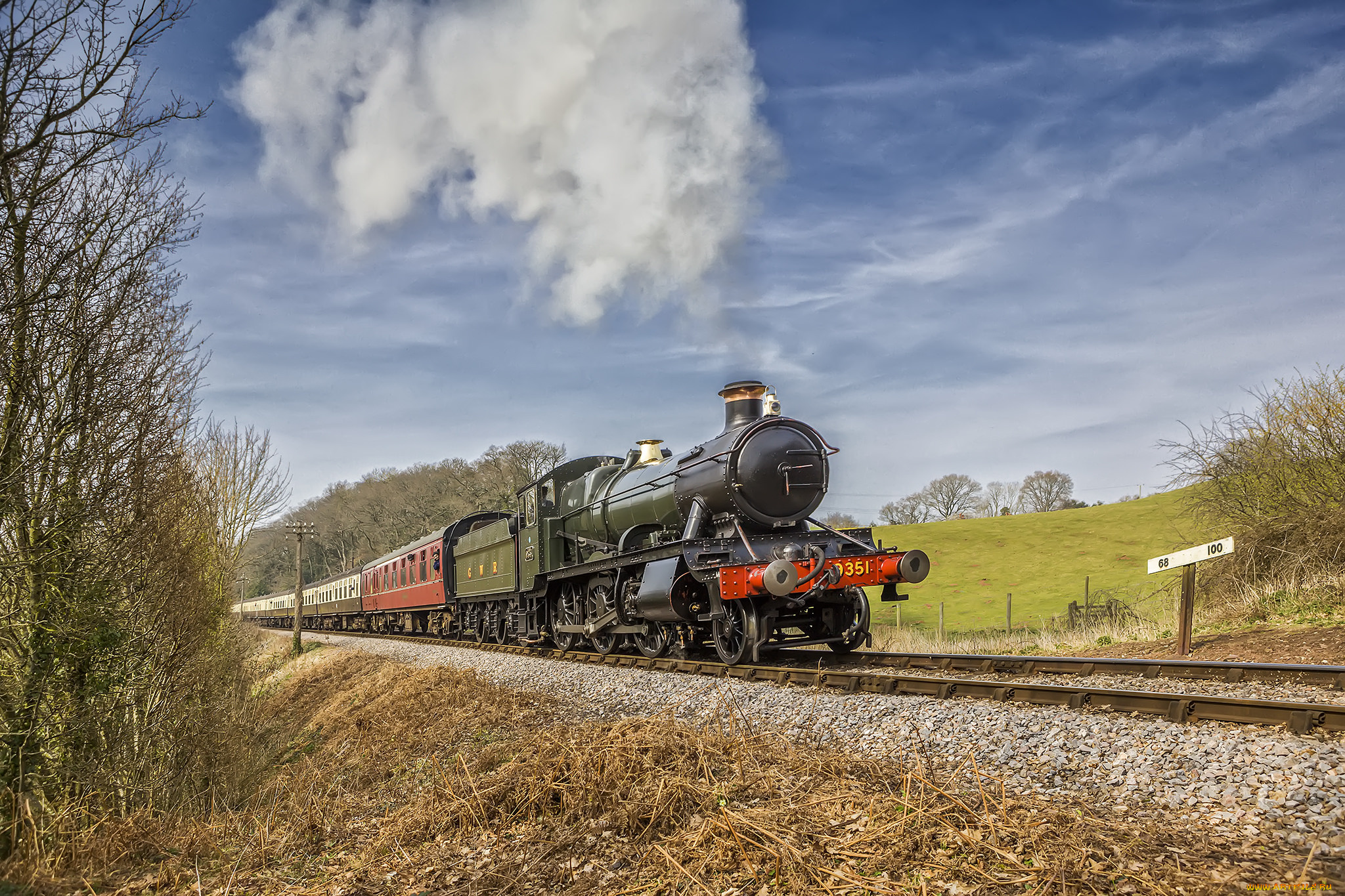 техника, паровозы, локомотив, состав