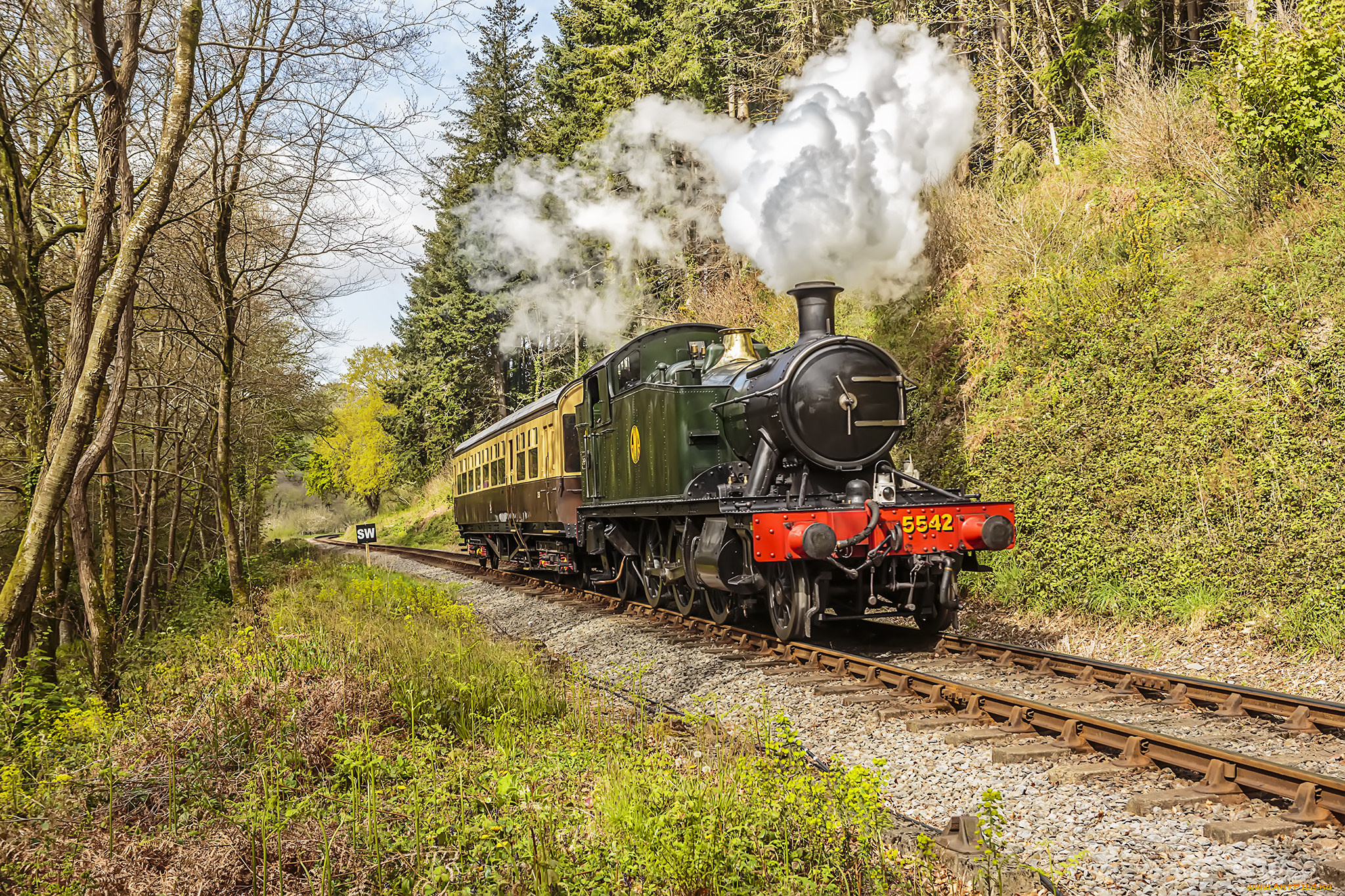 техника, паровозы, состав, локомотив