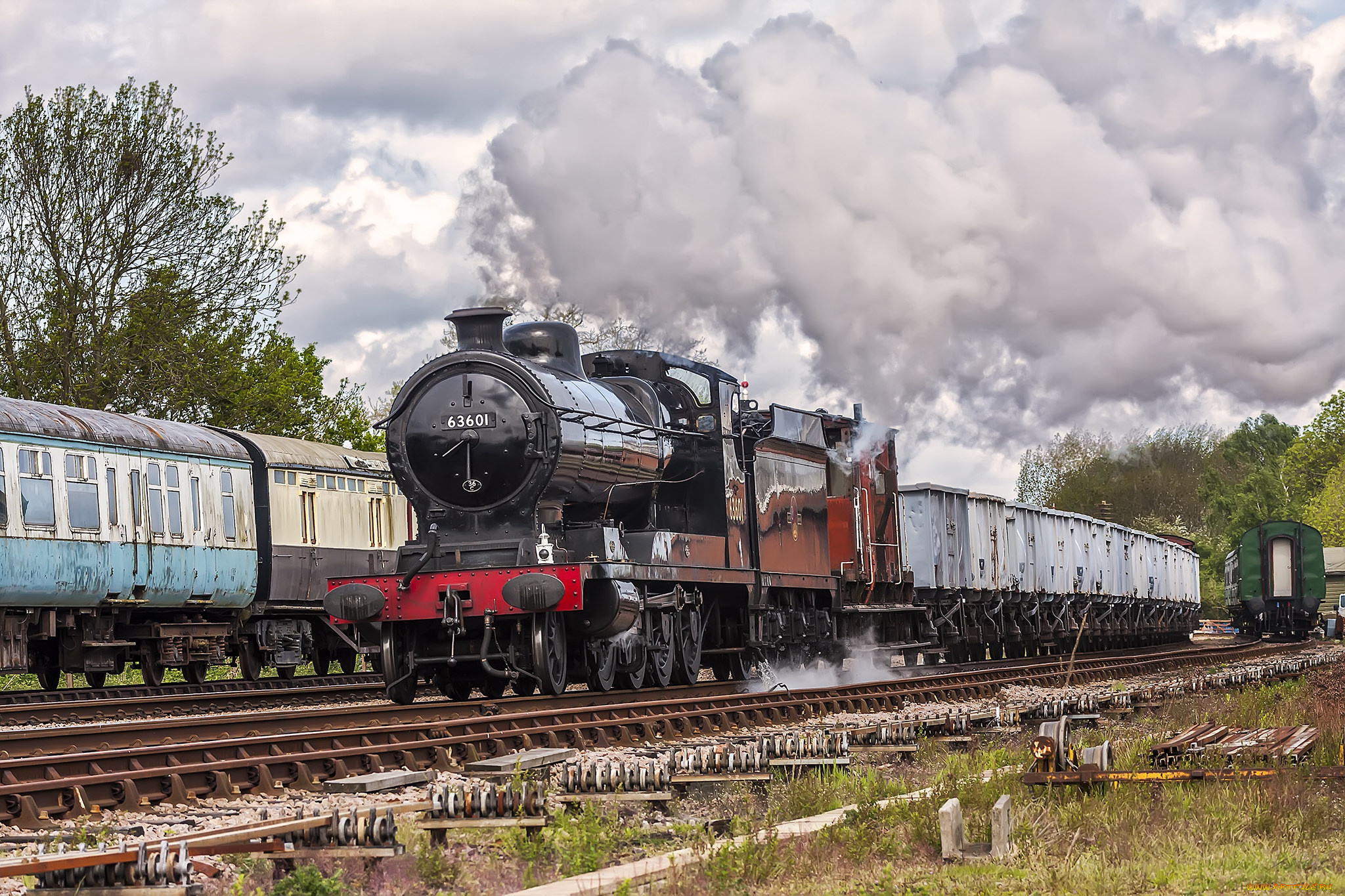 техника, паровозы, состав, локомотив