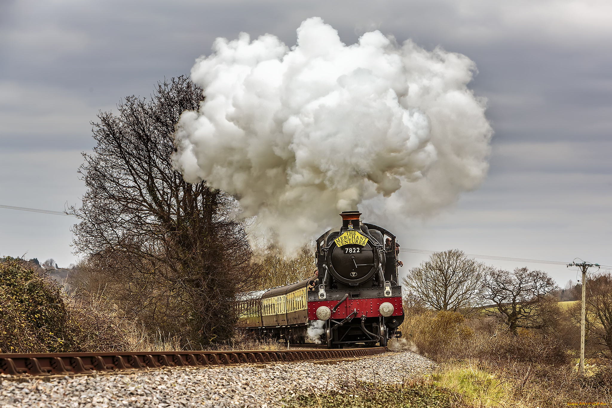 техника, паровозы, состав, локомотив