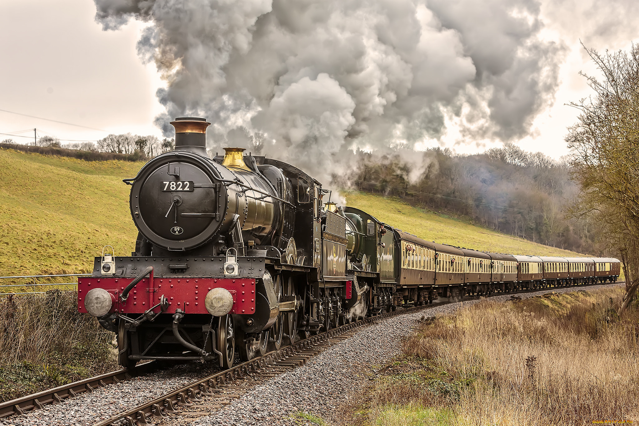 техника, паровозы, состав, локомотив