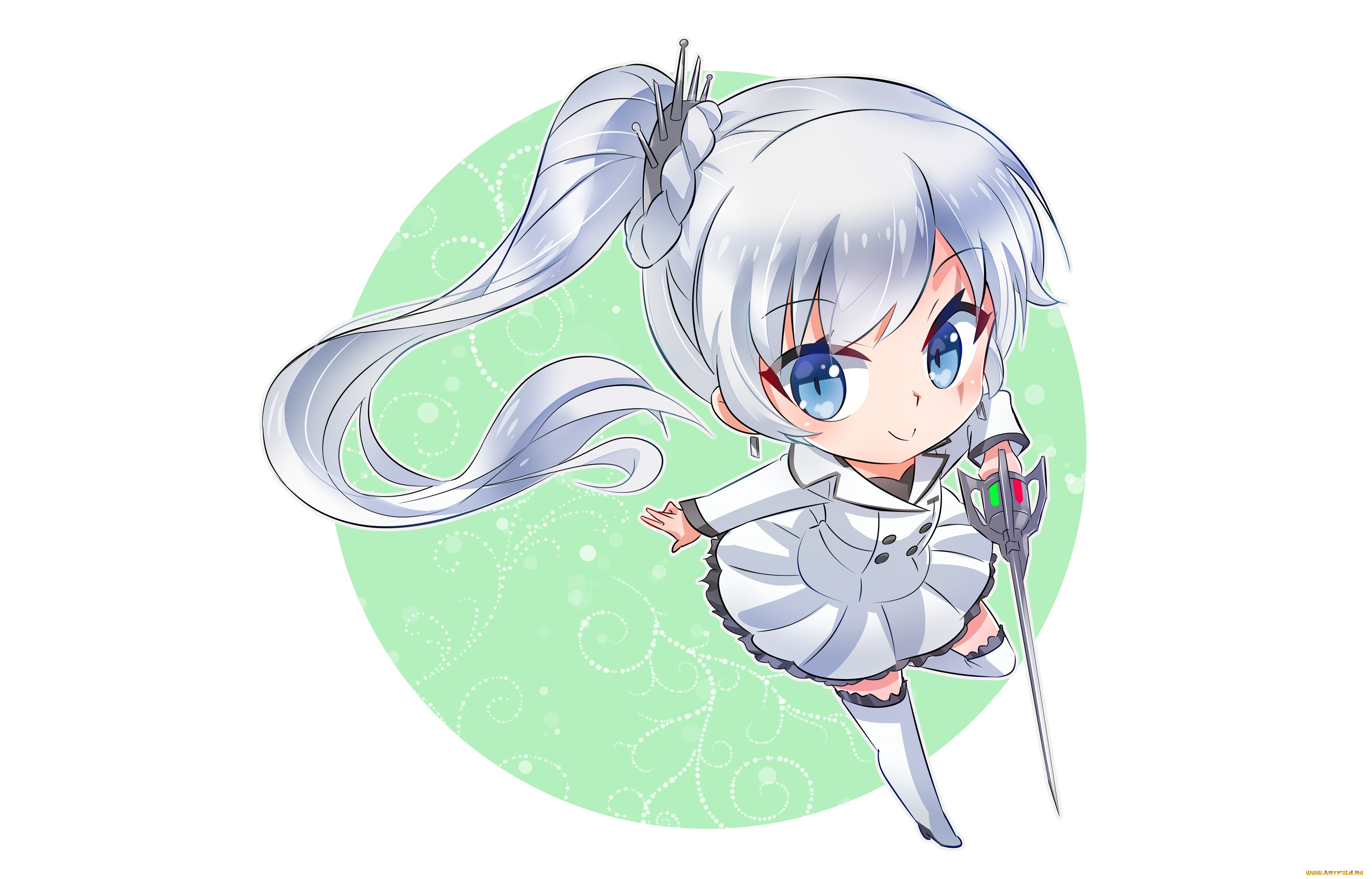 аниме, rwby, фон, взгляд, девушка