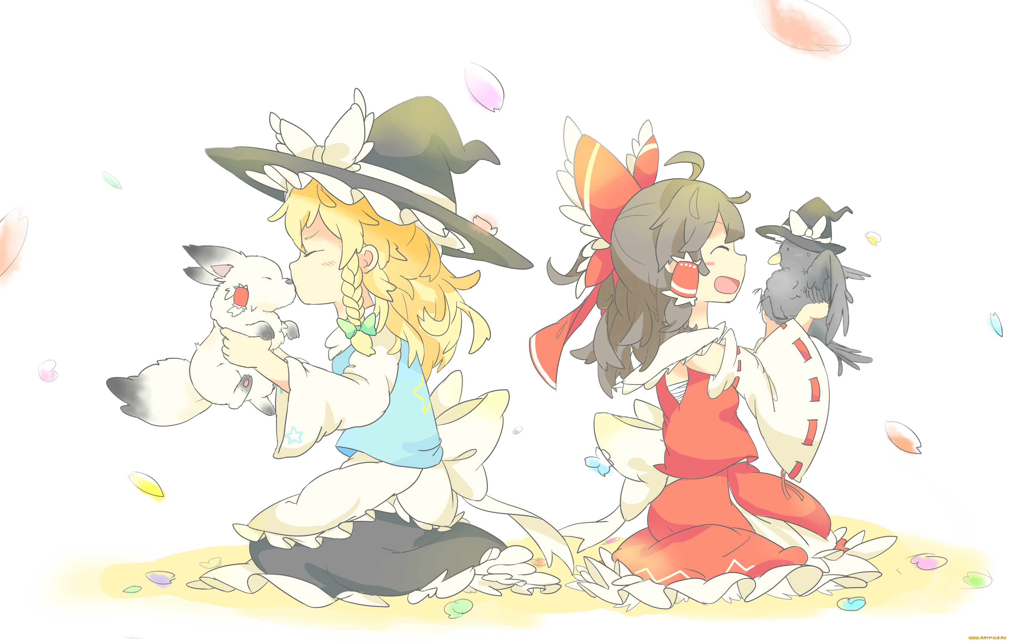 аниме, touhou, девочки