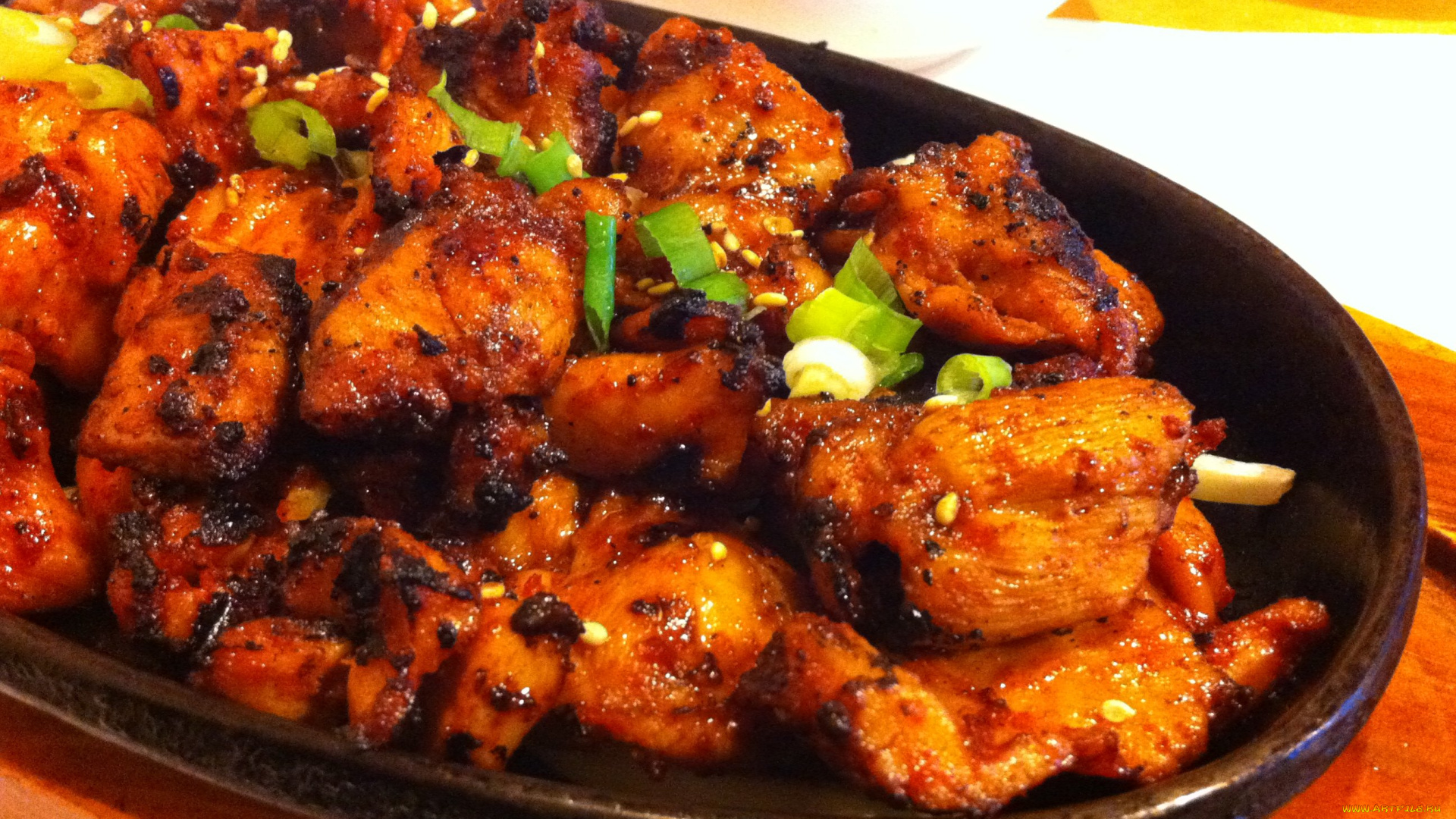 еда, мясные, блюда, курица, кухня, корейская