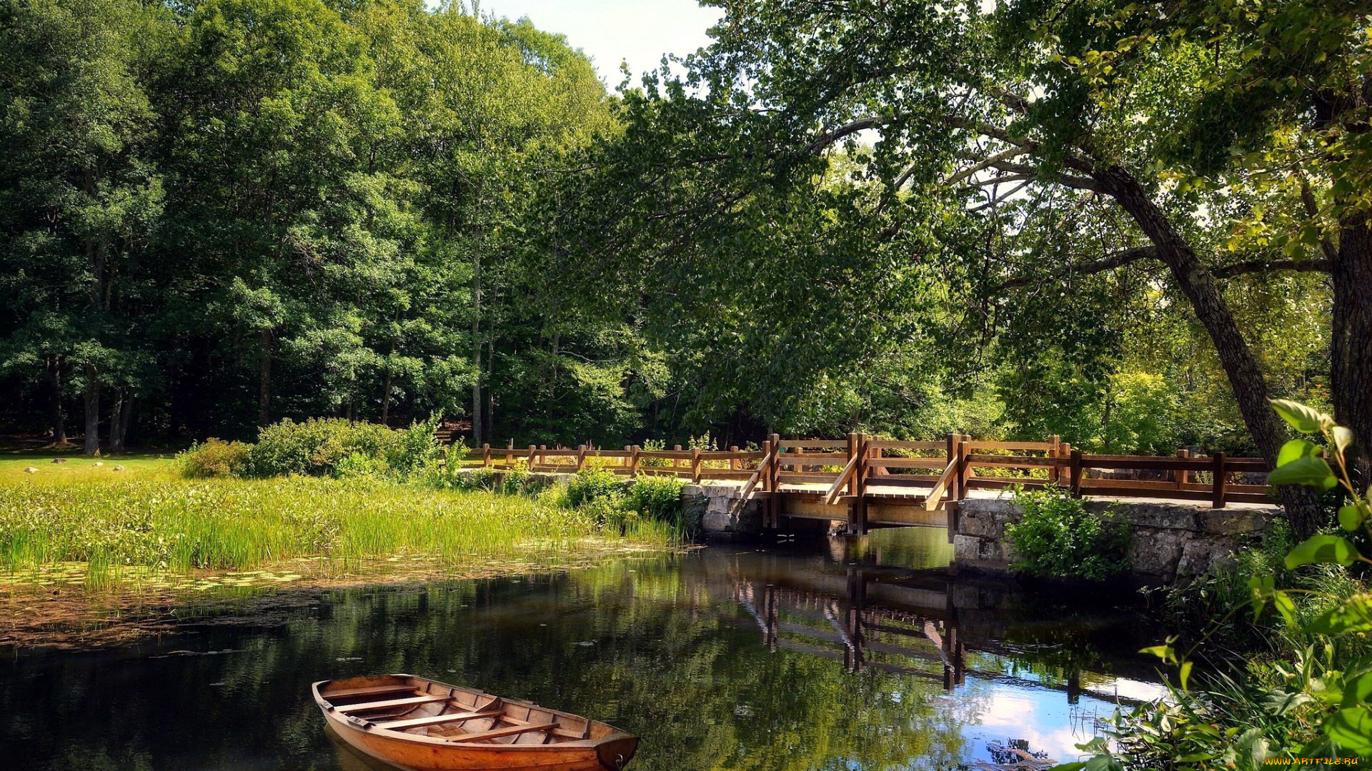 корабли, лодки, , шлюпки, мост, лодка, река