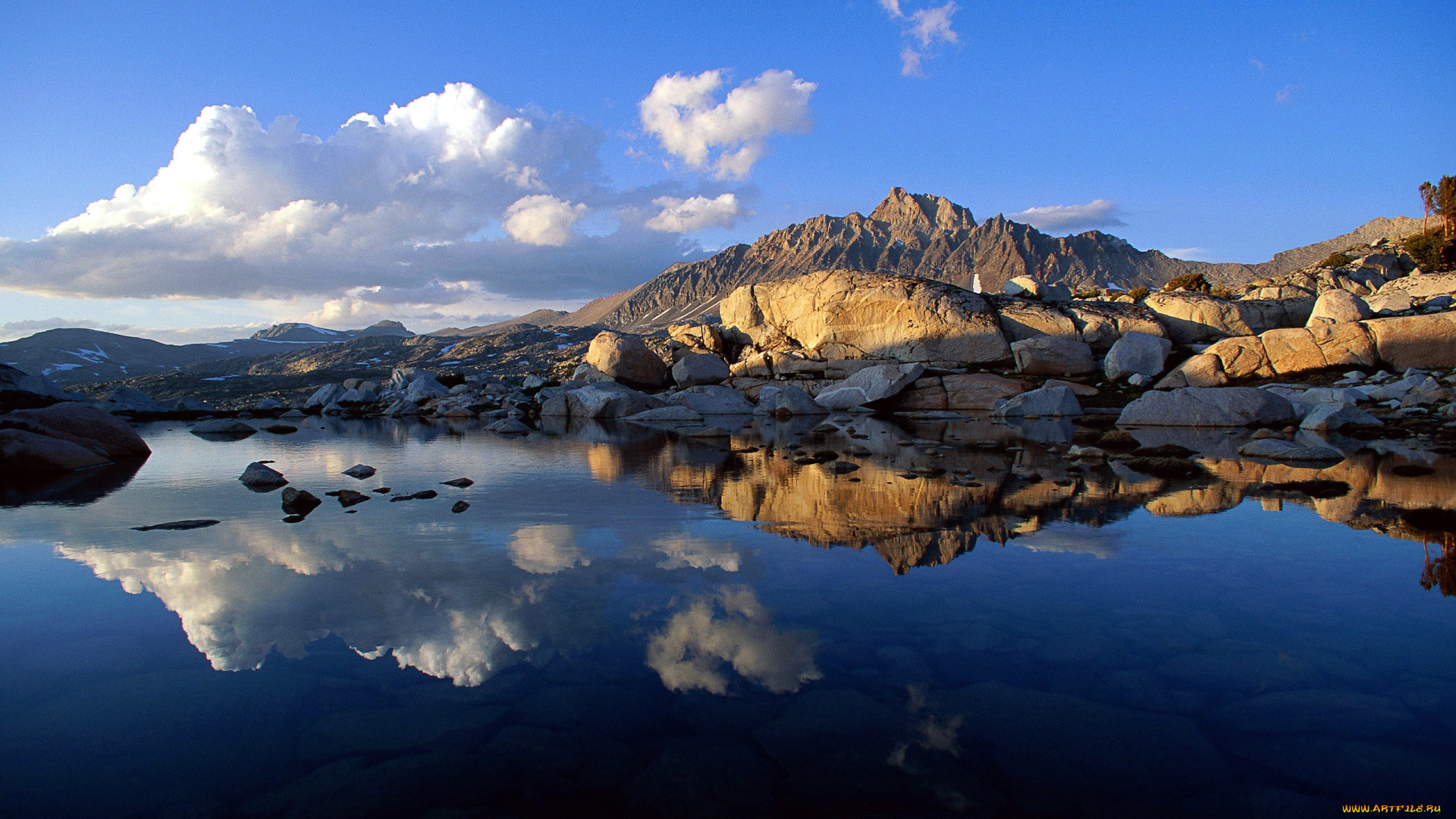 природа, побережье, отражение