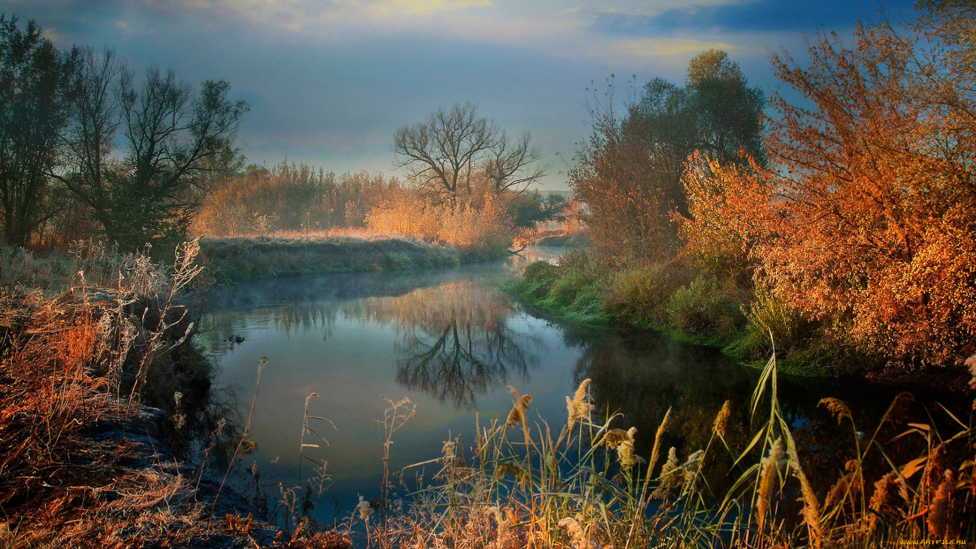 природа, реки, озера, осень