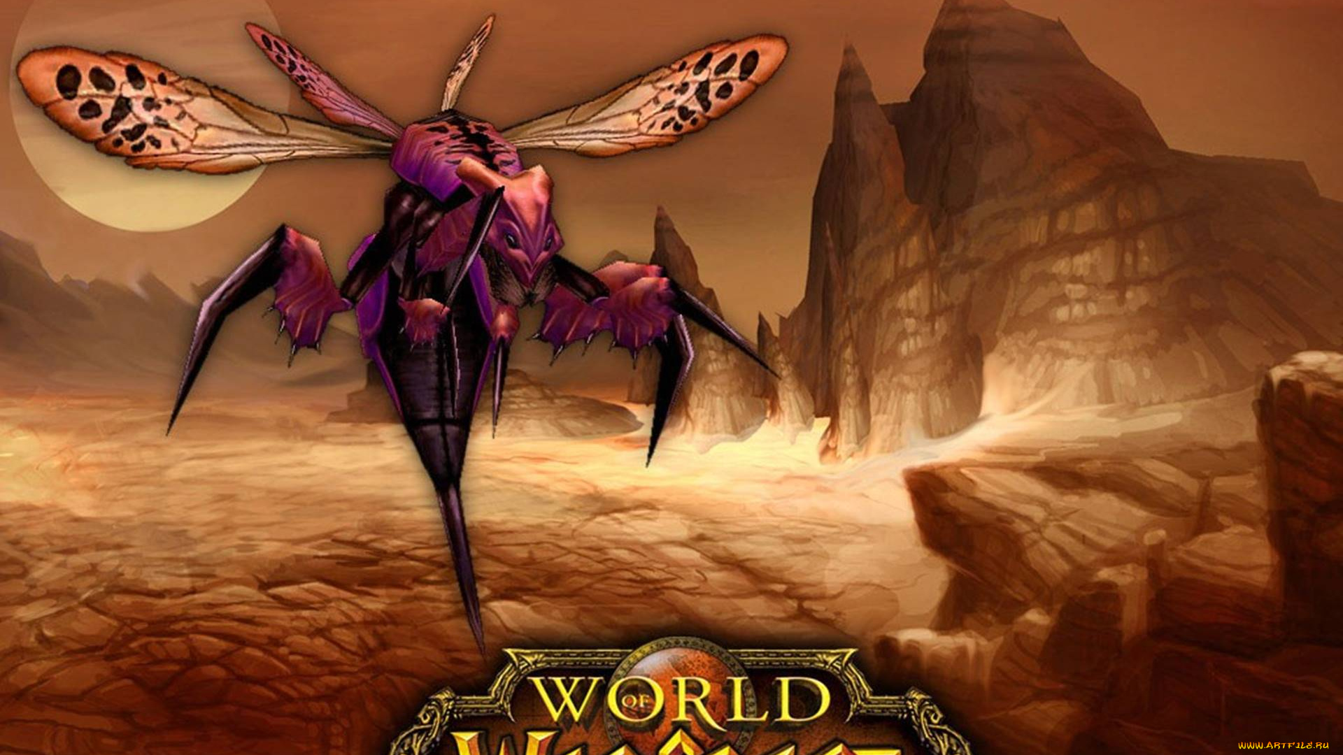 видео, игры, world, of, warcraft, монстр, крылья, скалы