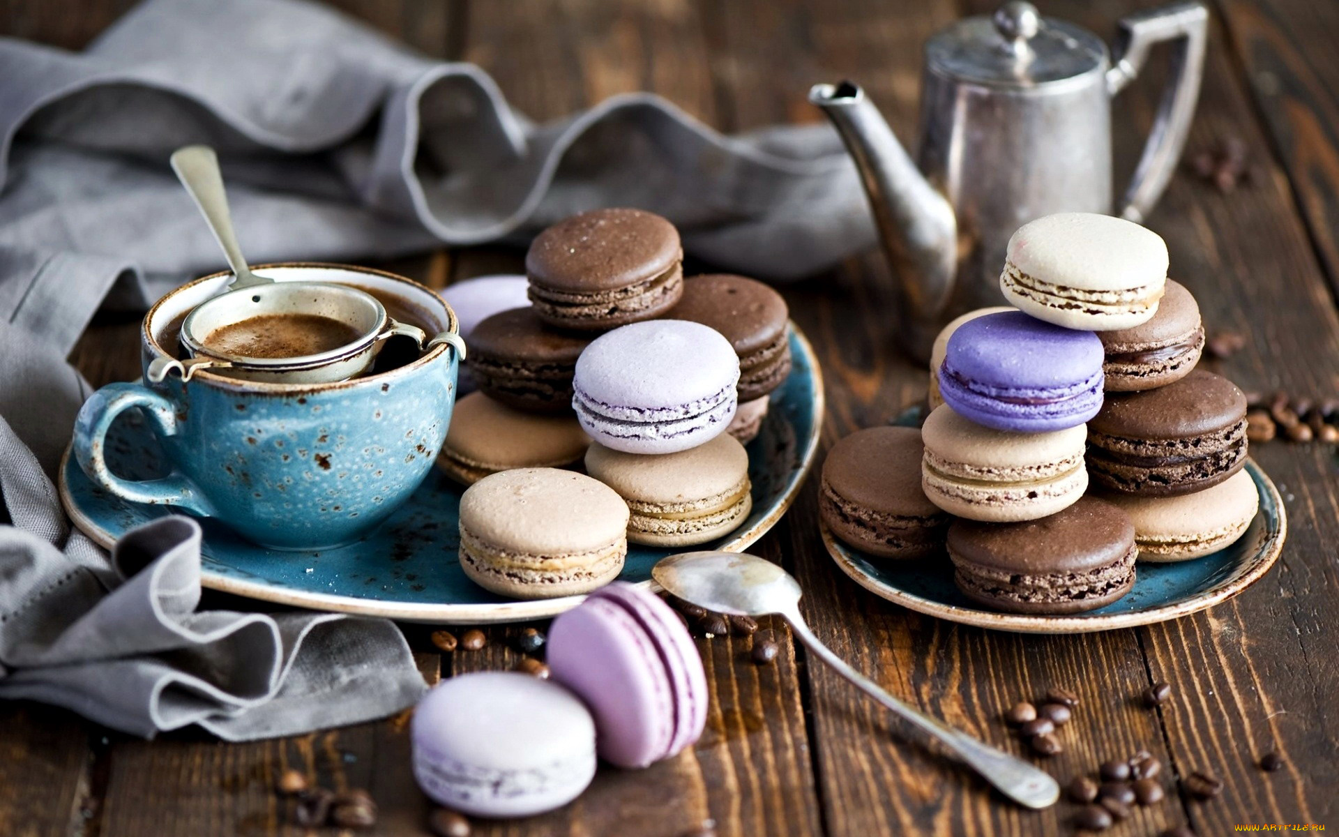 еда, макаруны, лакомство, печенье