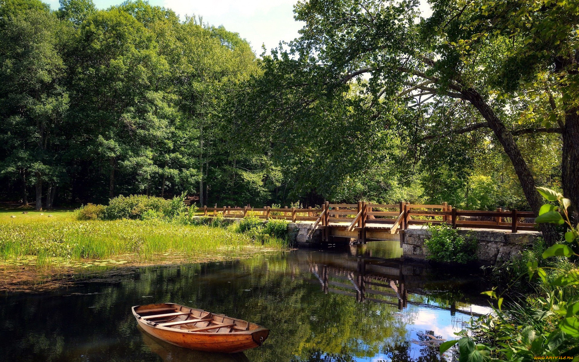 корабли, лодки, , шлюпки, мост, лодка, река