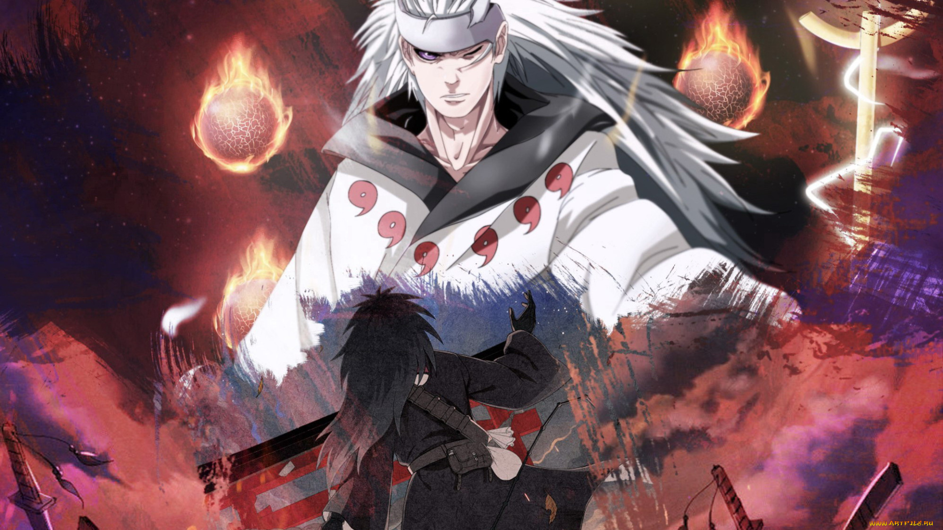 аниме, naruto, учиха, мадара, мудрец