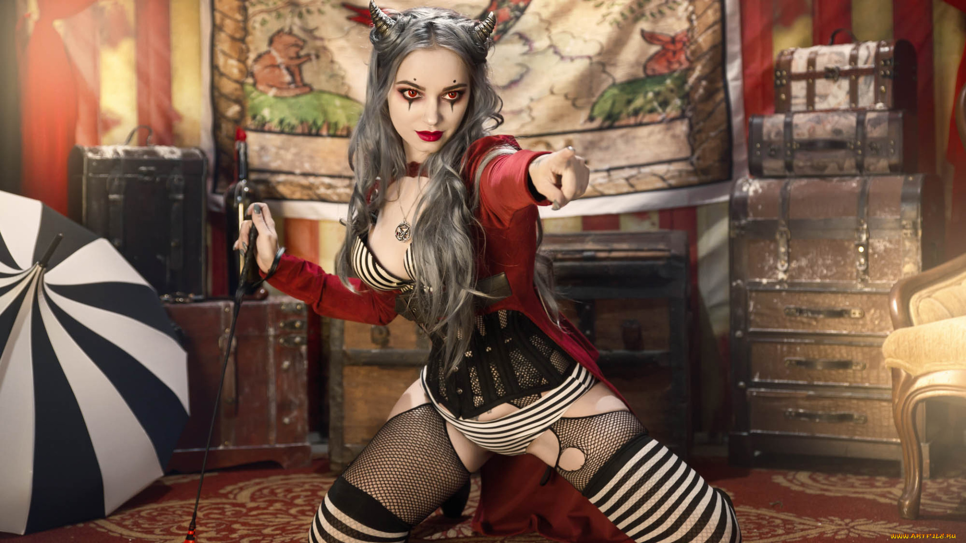 девушки, -, креатив, , косплей, genevieve