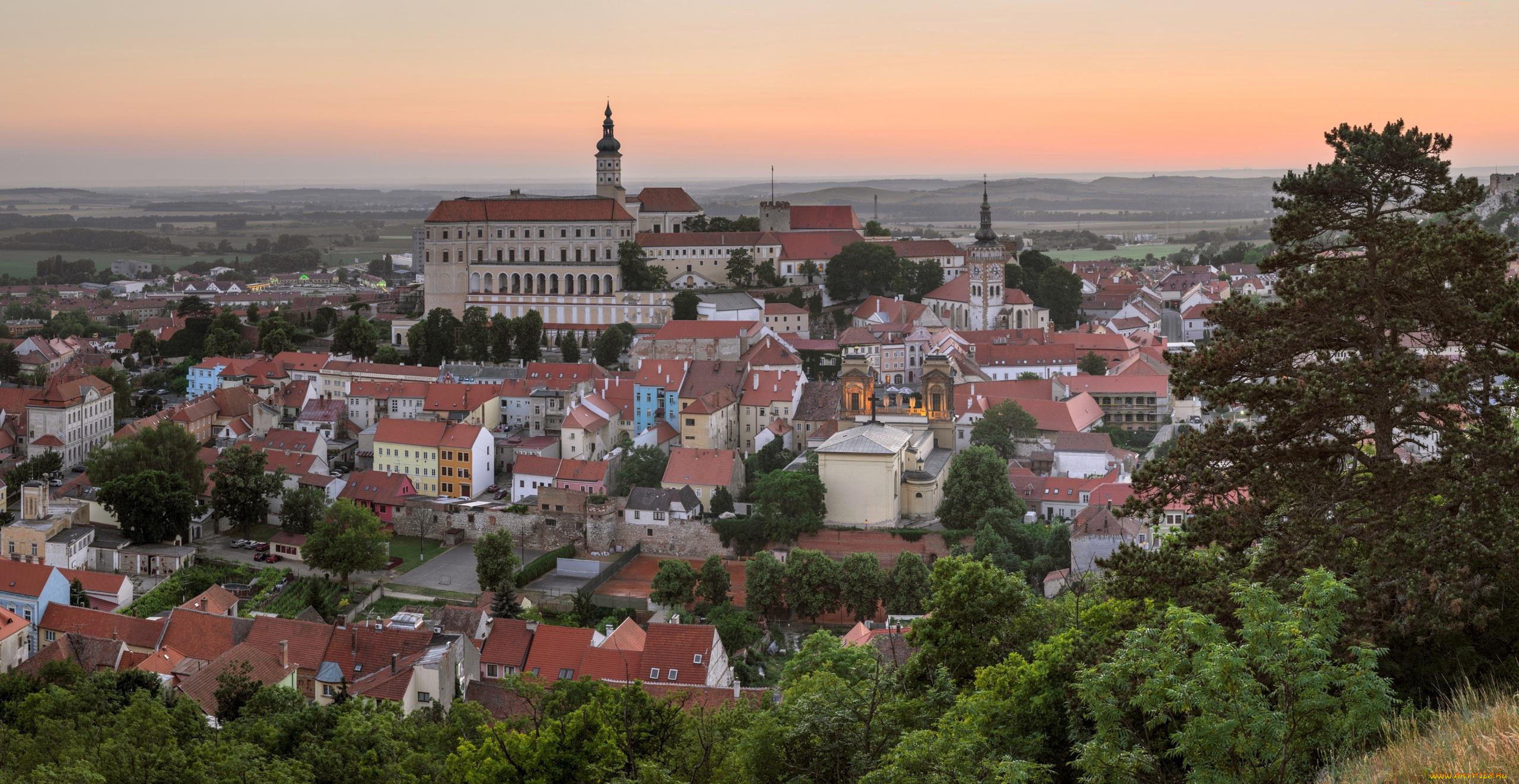 mikulov, castle, города, замки, чехии, mikulov, castle