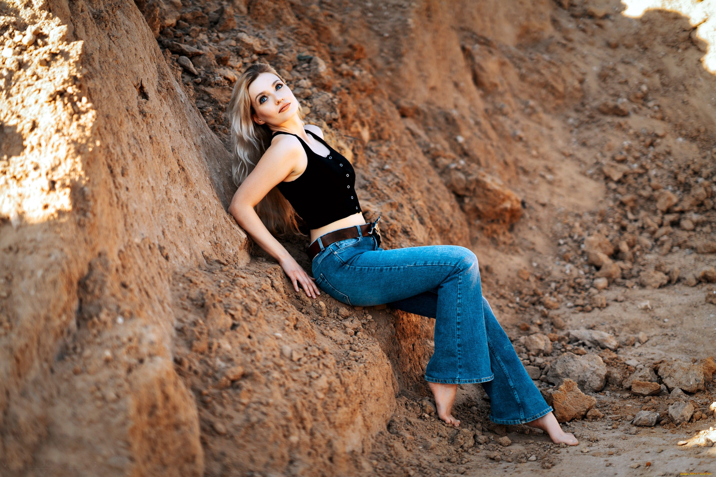 девушки, -, блондинки, , светловолосые, джинсы