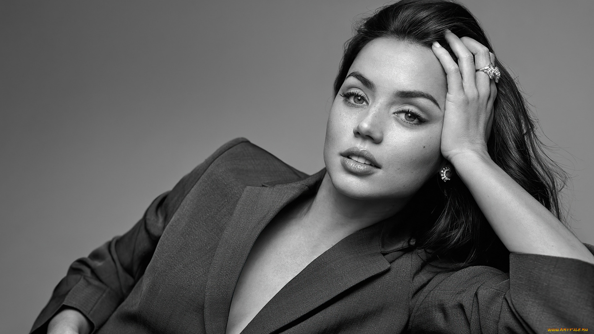 девушки, ana, de, armas, монохром