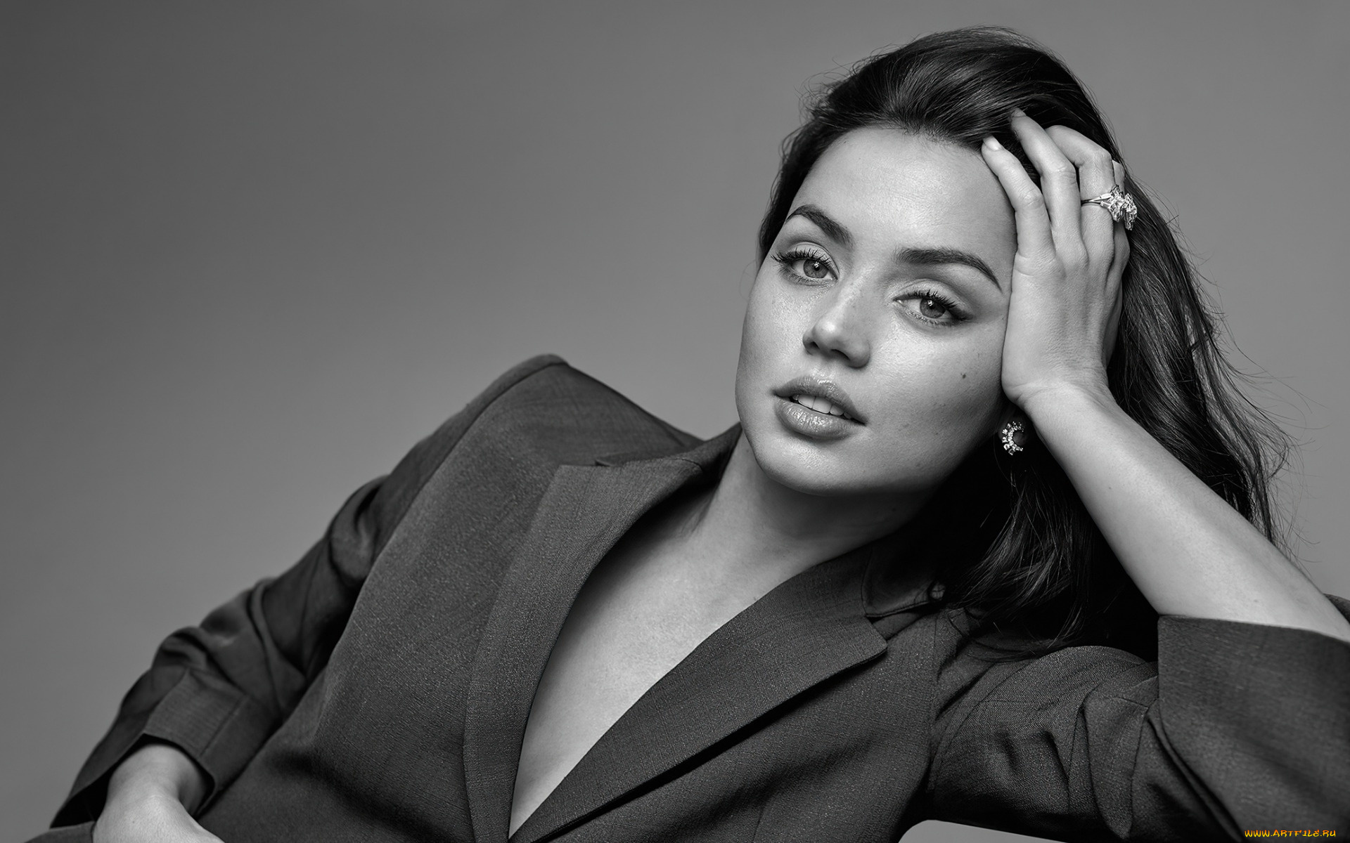 девушки, ana, de, armas, монохром