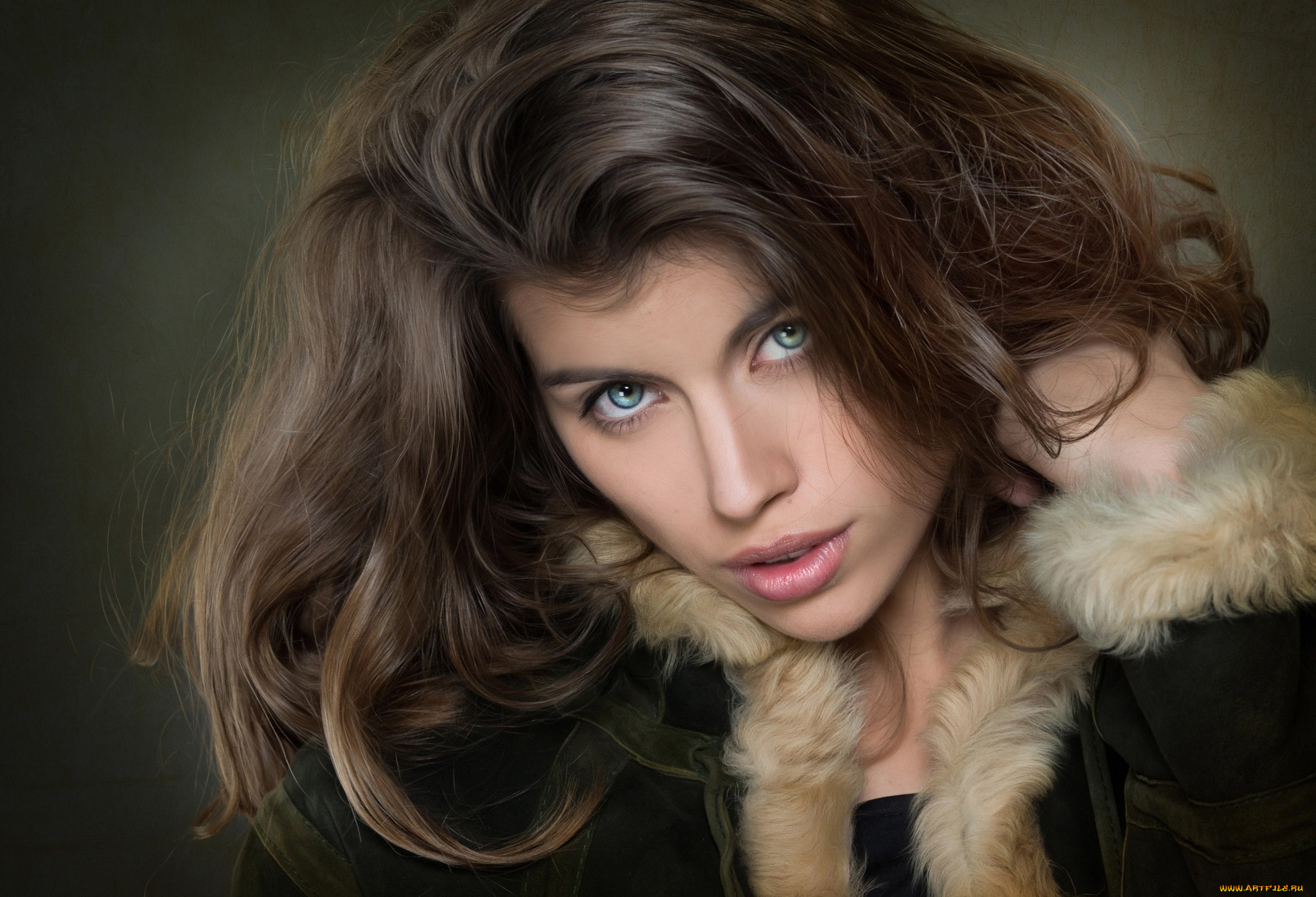 девушки, -, лица, , портреты, шатенка, серые, глаза