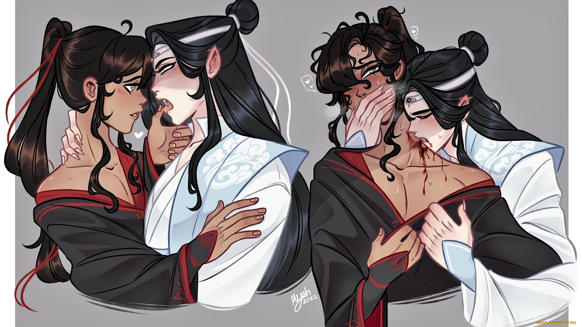 аниме, mo, dao, zu, shi, вэй, усянь, лань, ванцзи, вампиры, кровь