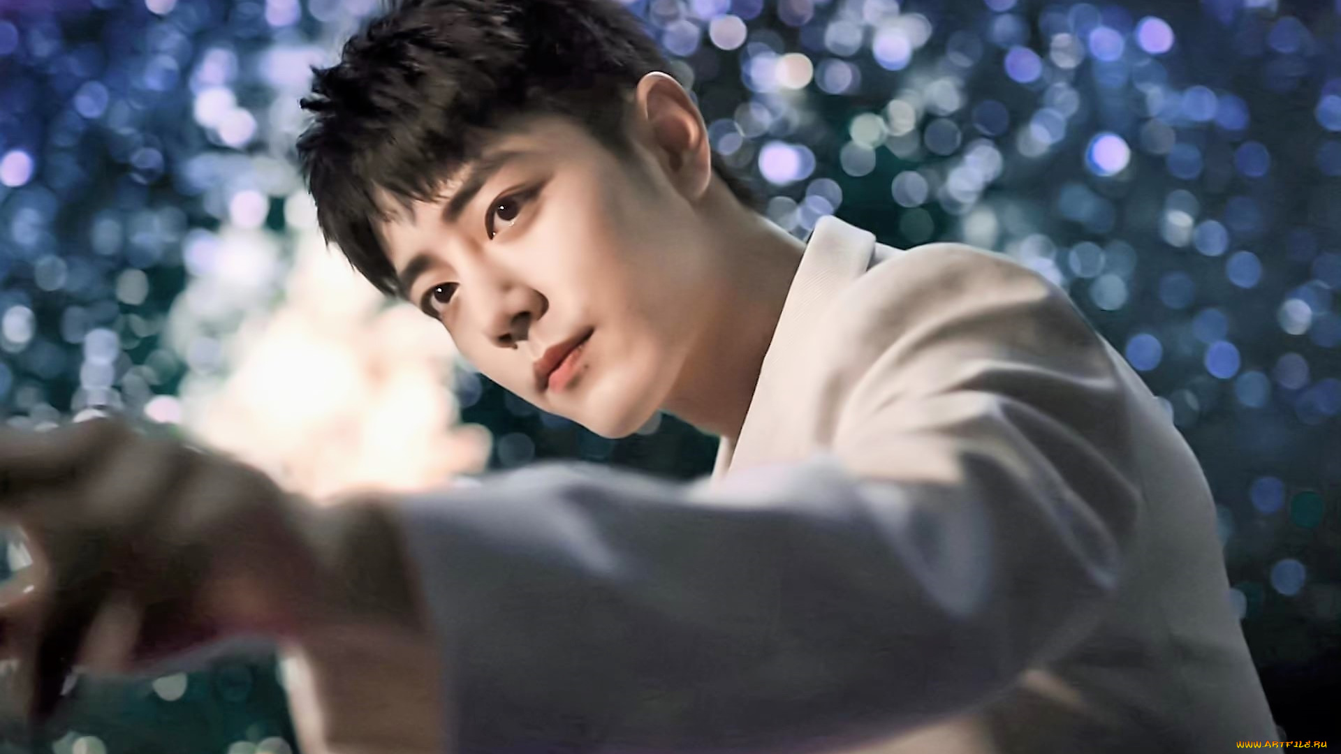 мужчины, xiao, zhan, актер, пиджак, блики