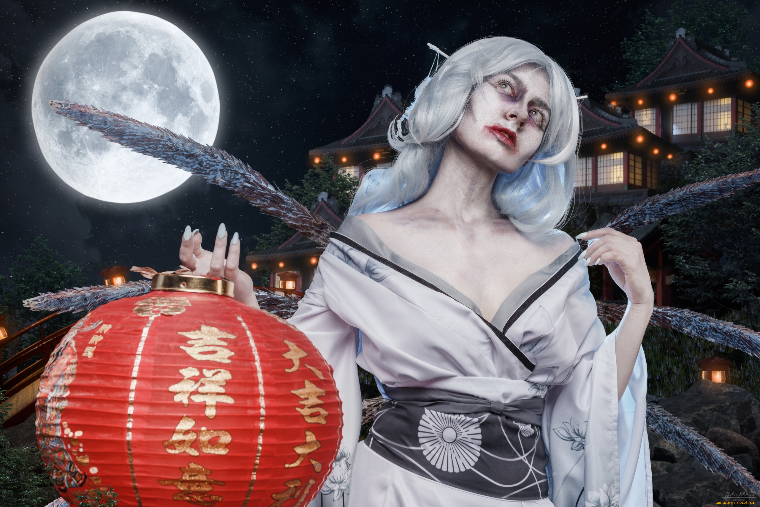 девушки, -, креатив, , косплей, patamushta, образ, наряд, фонарь