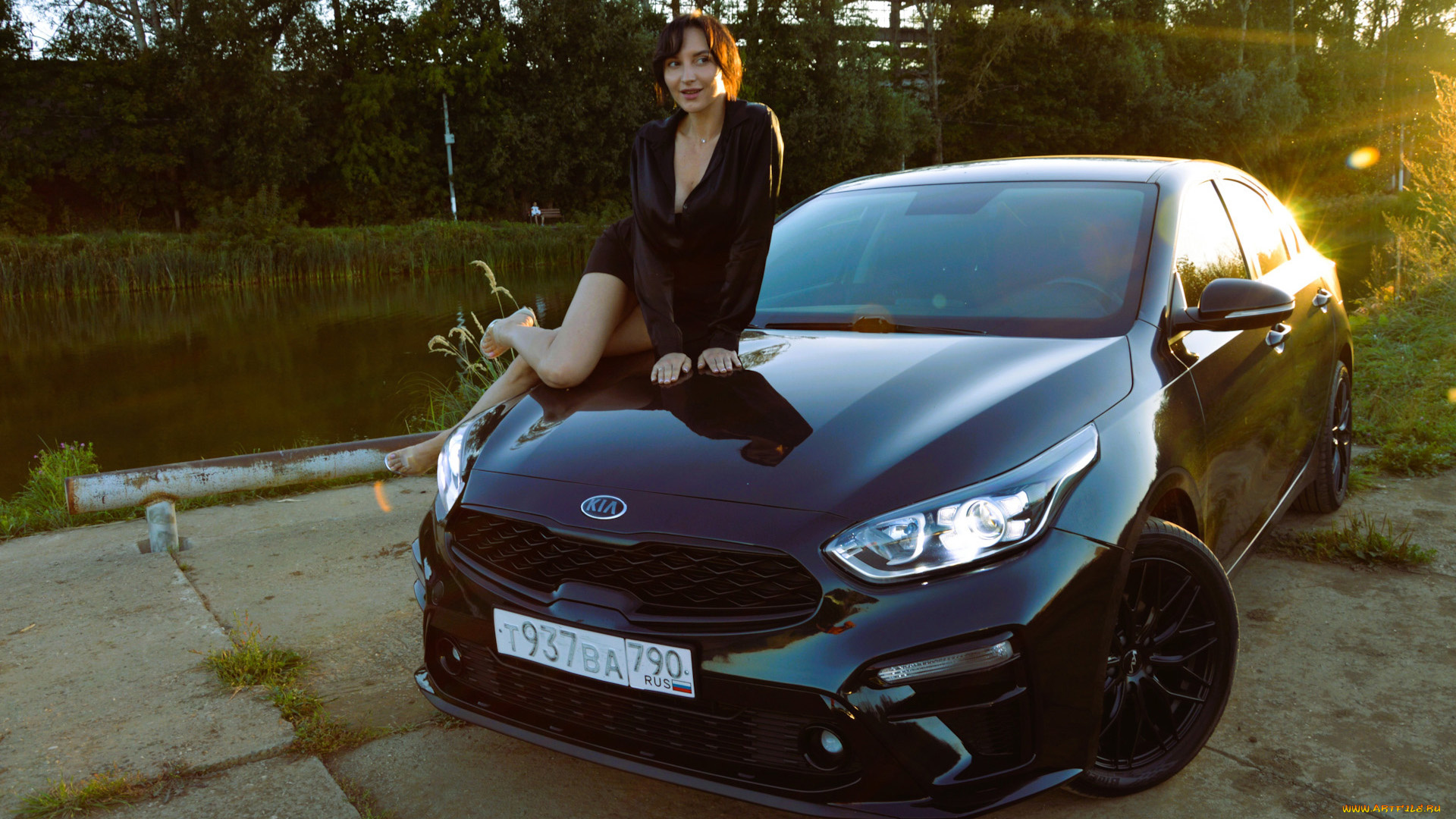 автомобили, -авто, с, девушками, красивая, девушка, kia