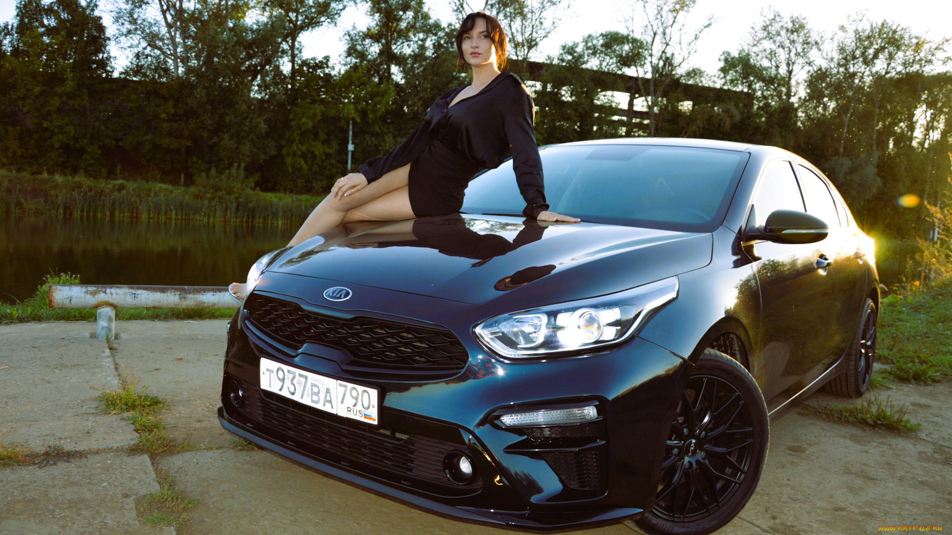 автомобили, -авто, с, девушками, красивая, девушка, kia