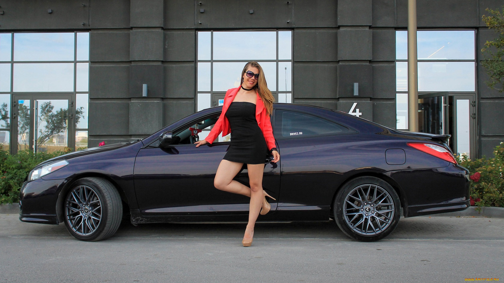 автомобили, -авто, с, девушками, toyota, solara, fair, amethyst