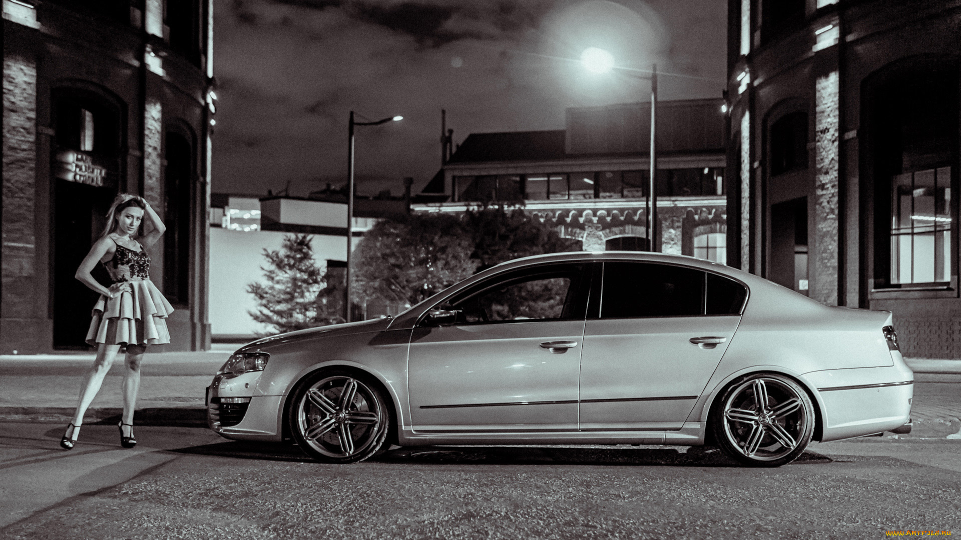 автомобили, -авто, с, девушками, volkswagen, passat, r36, turbo