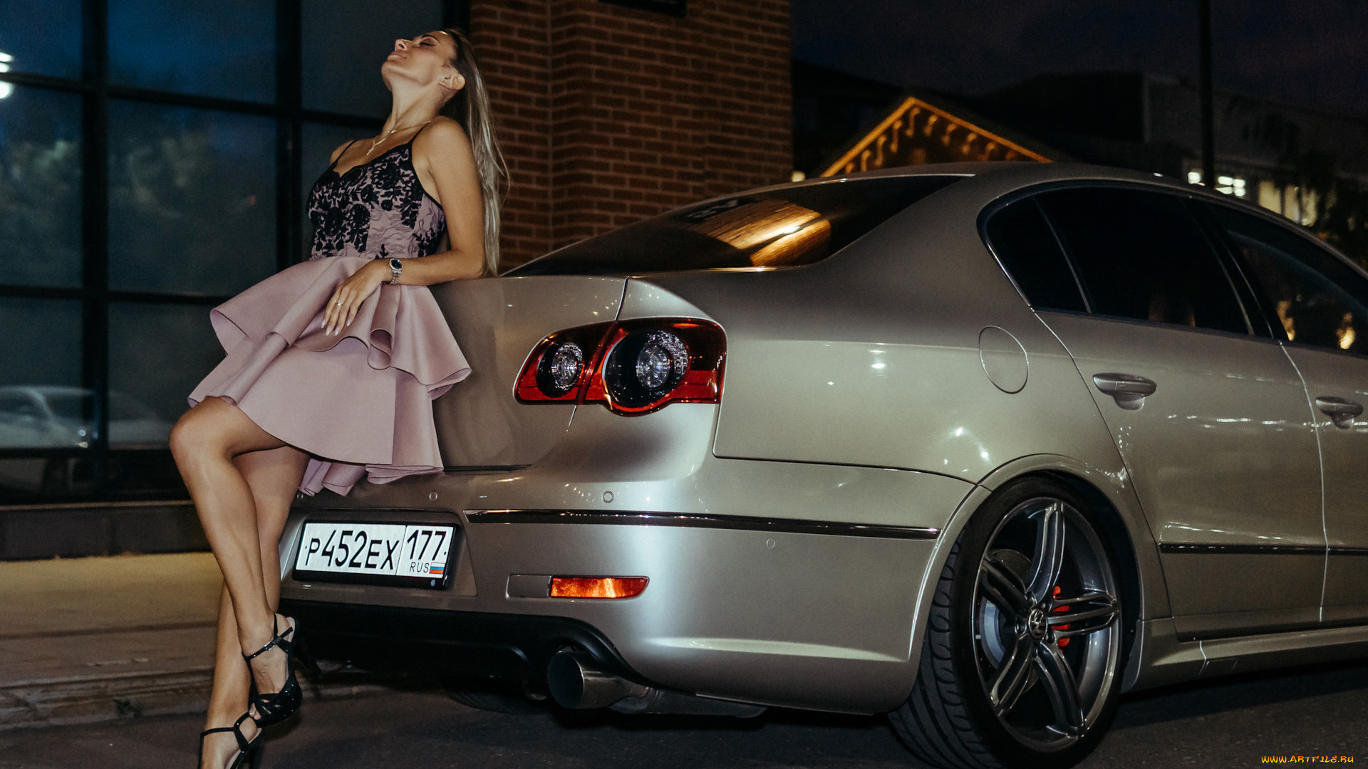 автомобили, -авто, с, девушками, volkswagen, passat, r36, turbo