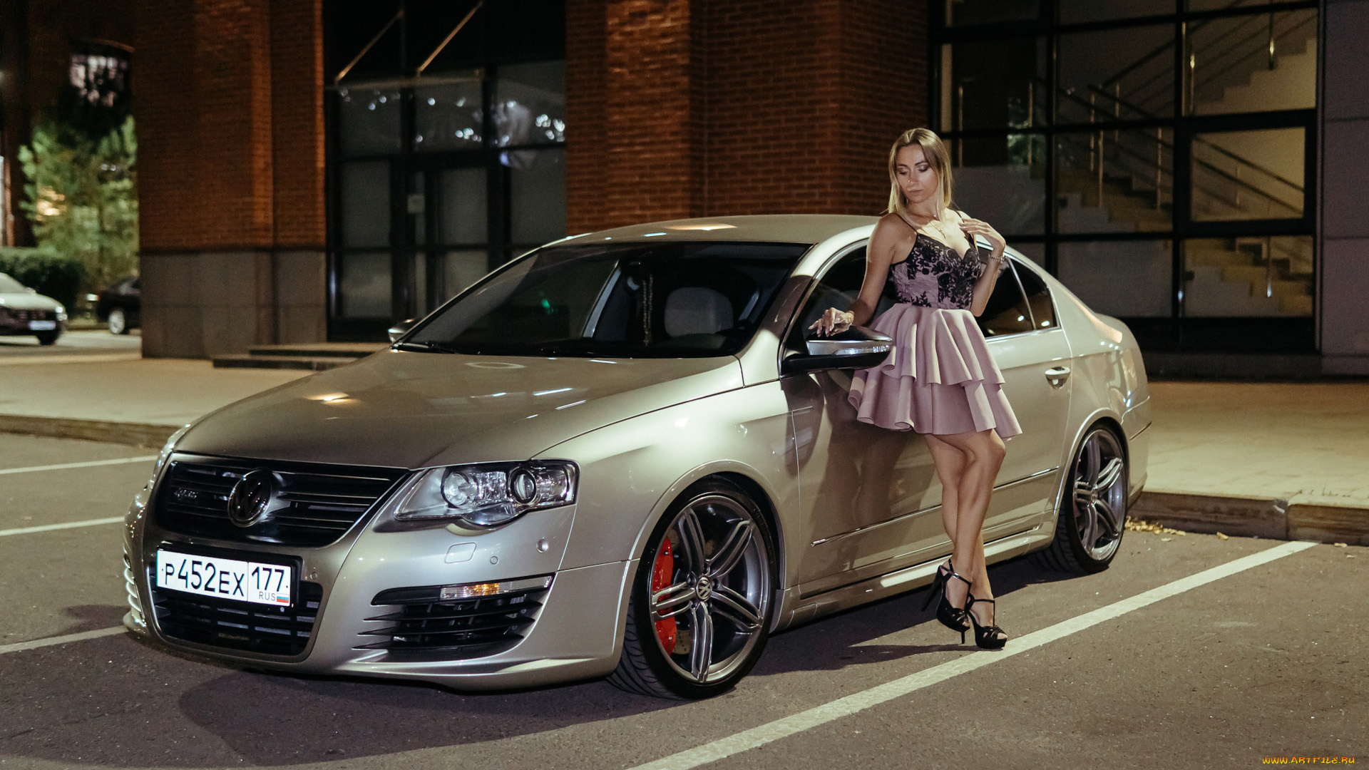 автомобили, -авто, с, девушками, volkswagen, passat, r36, turbo